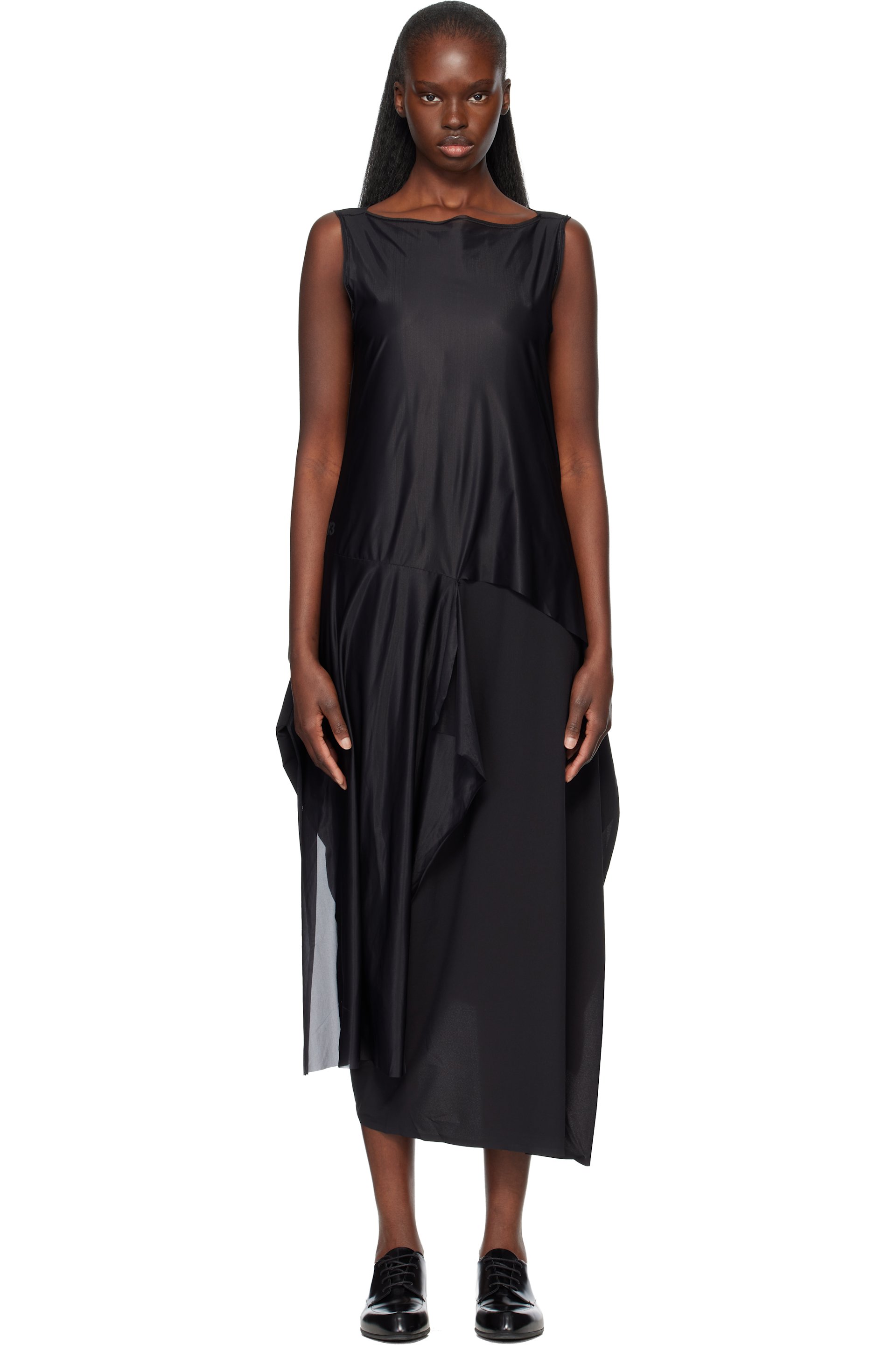 Y-3 - Black Mesh Midi Dress