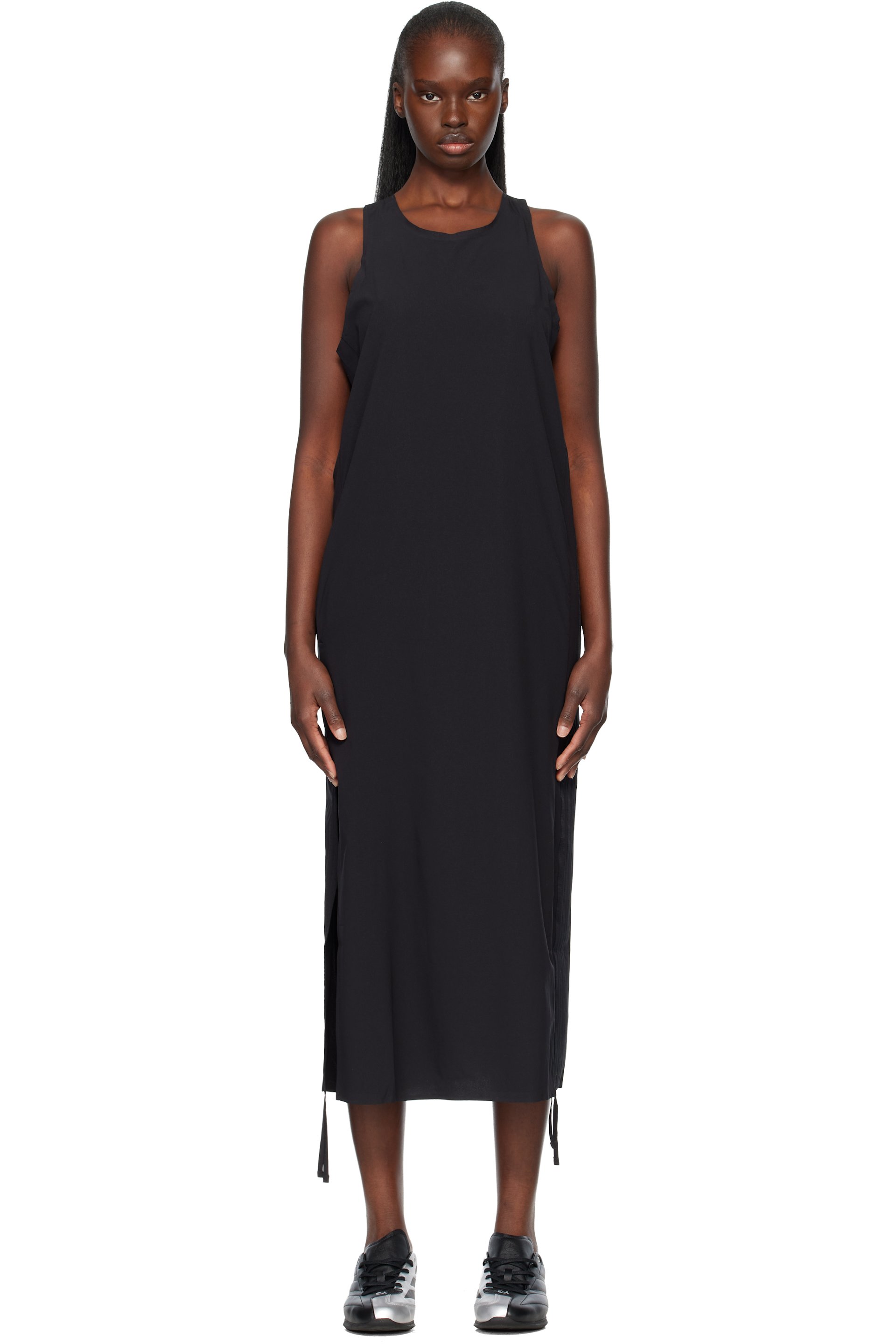 Y-3 - Black Racer Cinch Midi Dress