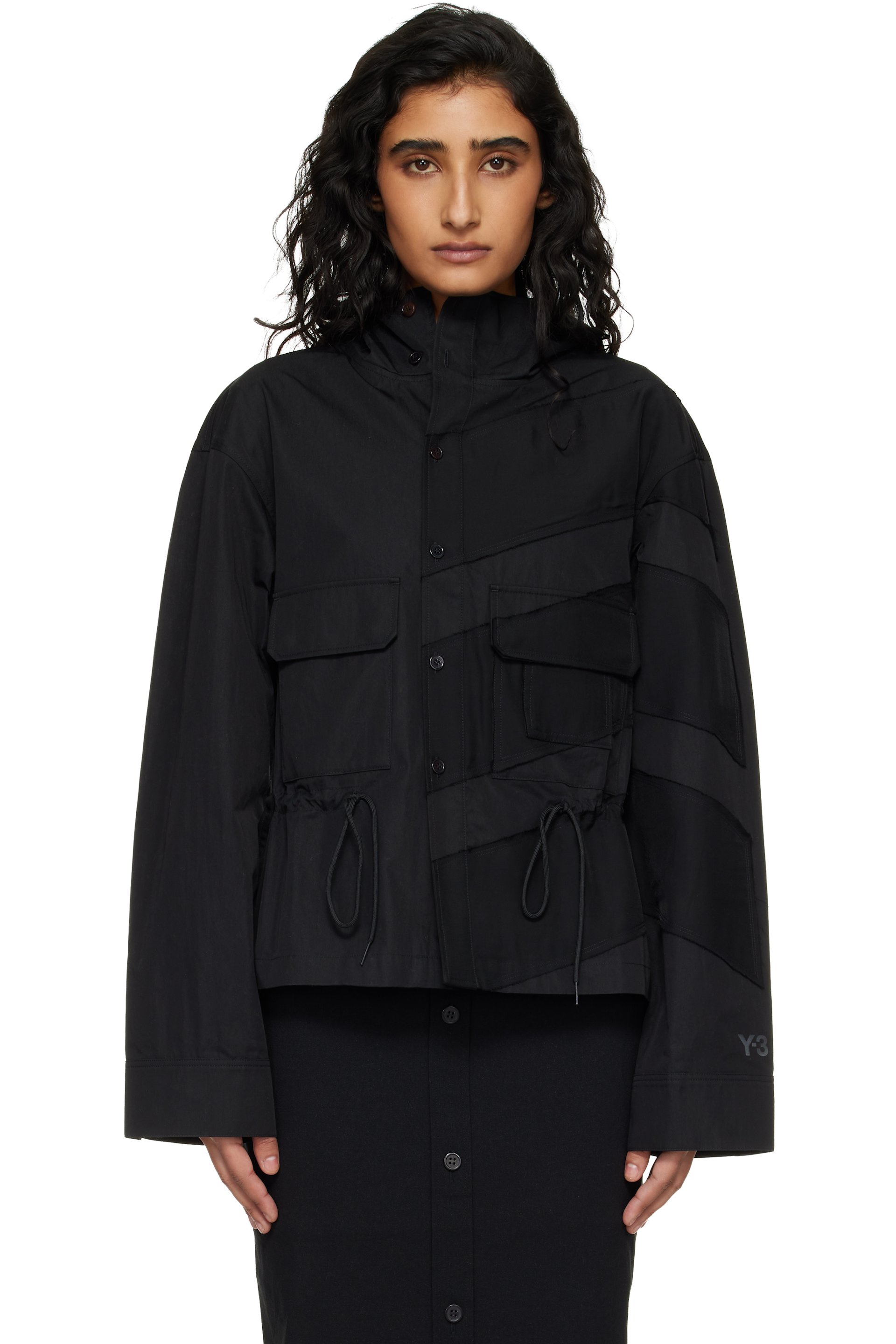 Y-3 - Blouson noir à capuche