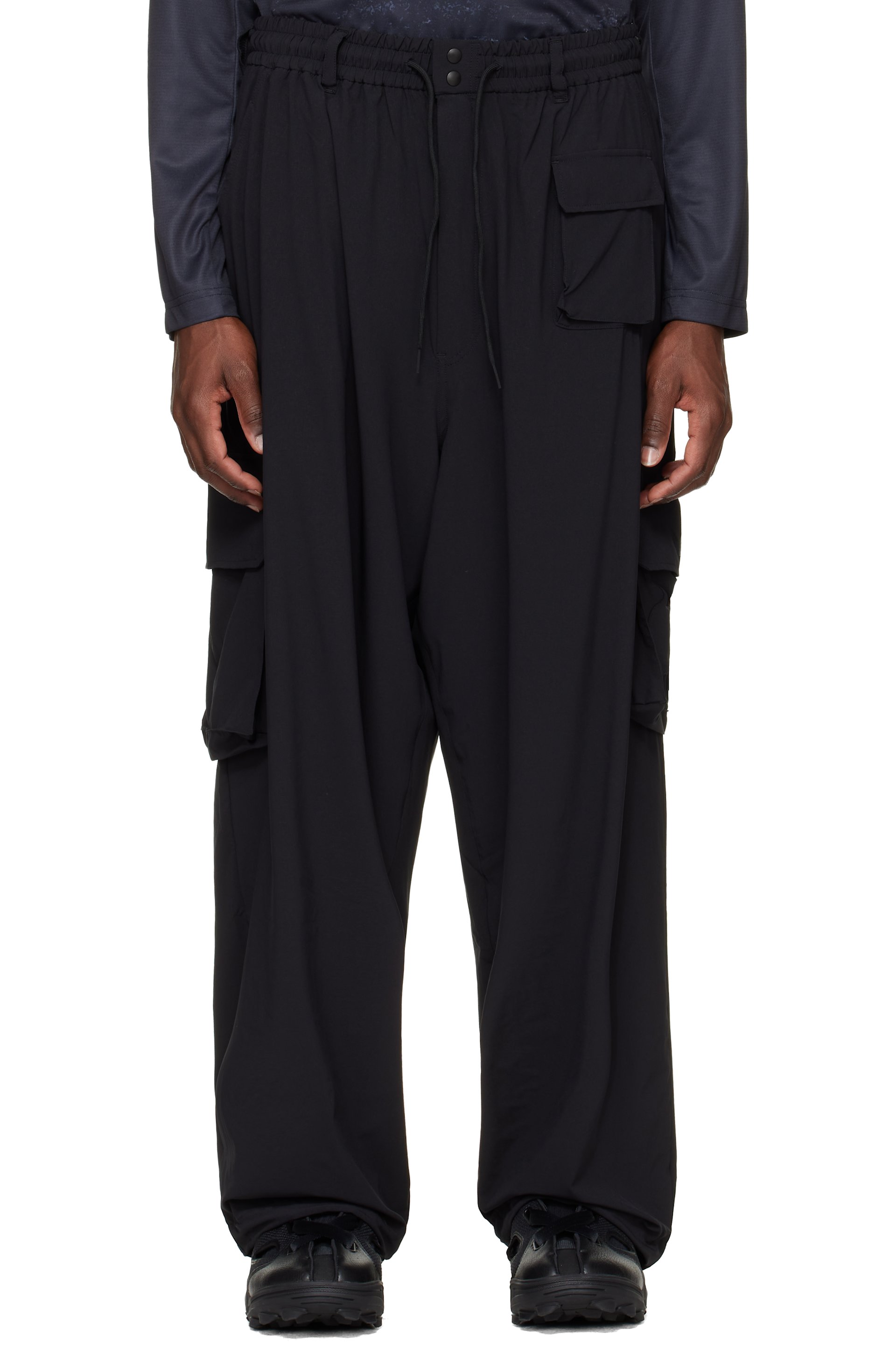 Y-3 - Pantalon cargo droit utilitaire noir