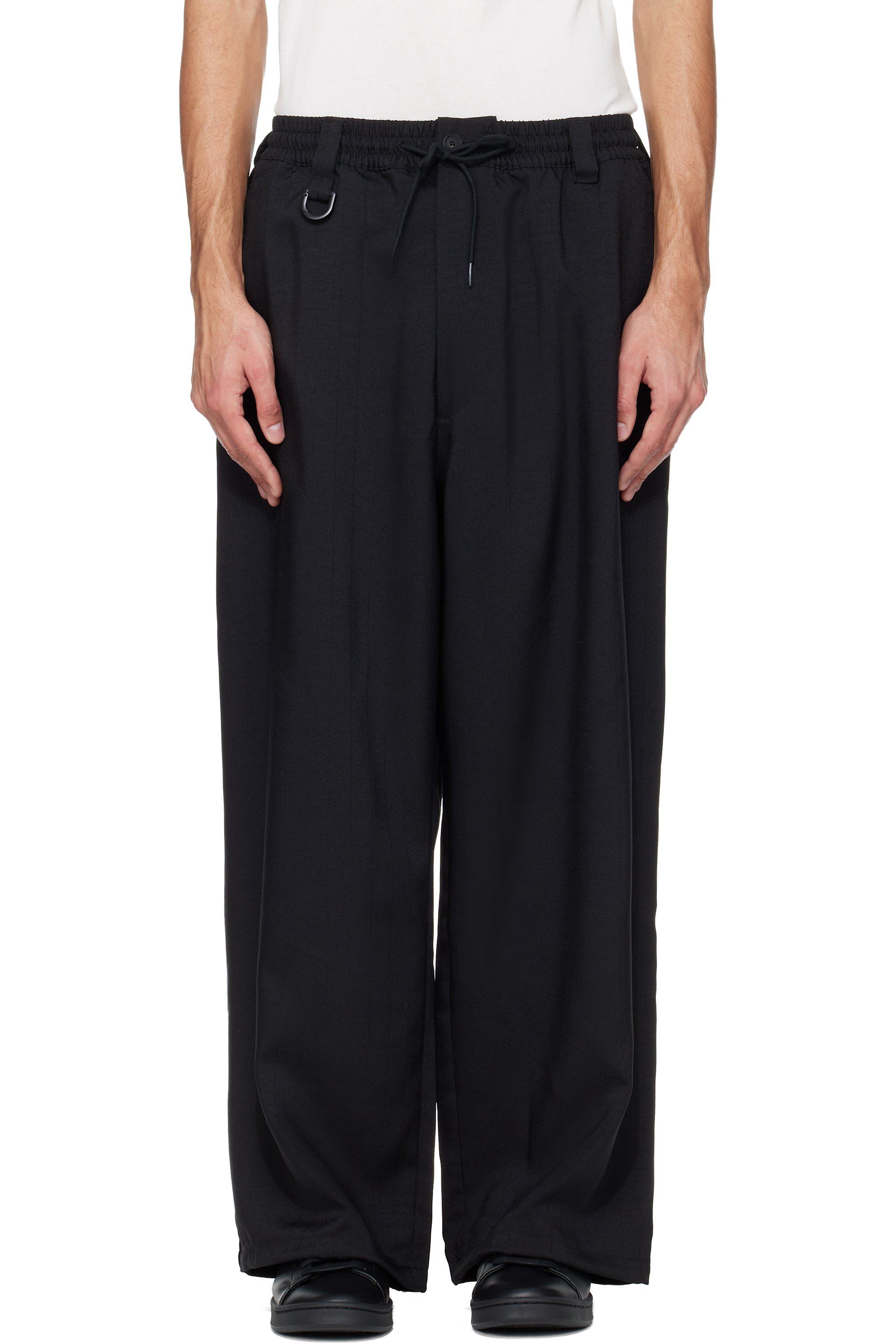Y-3 - Black Sport Uniform Pinstripe Track Pants