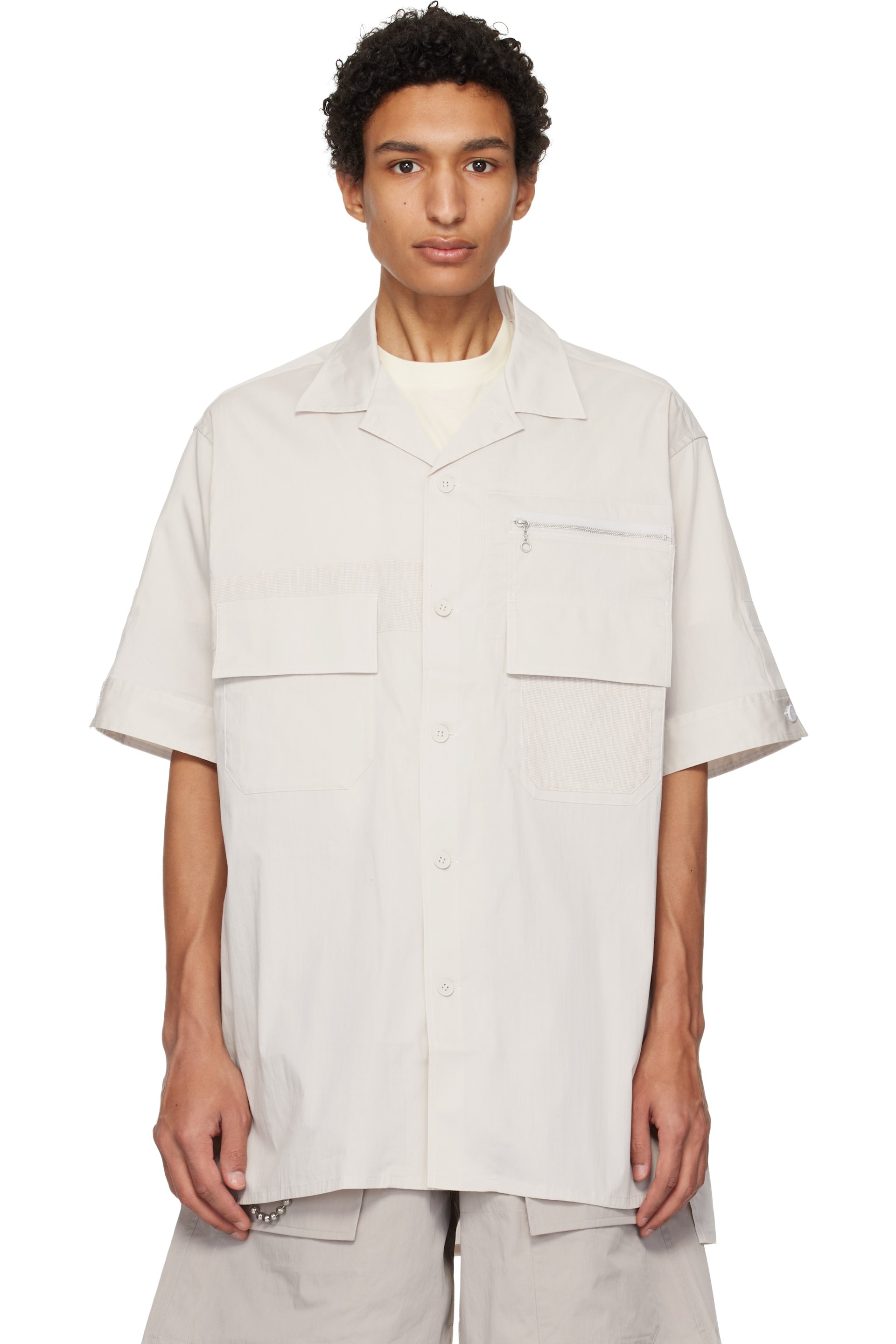 Y-3 - Chemise à manches courtes utilitaire grise
