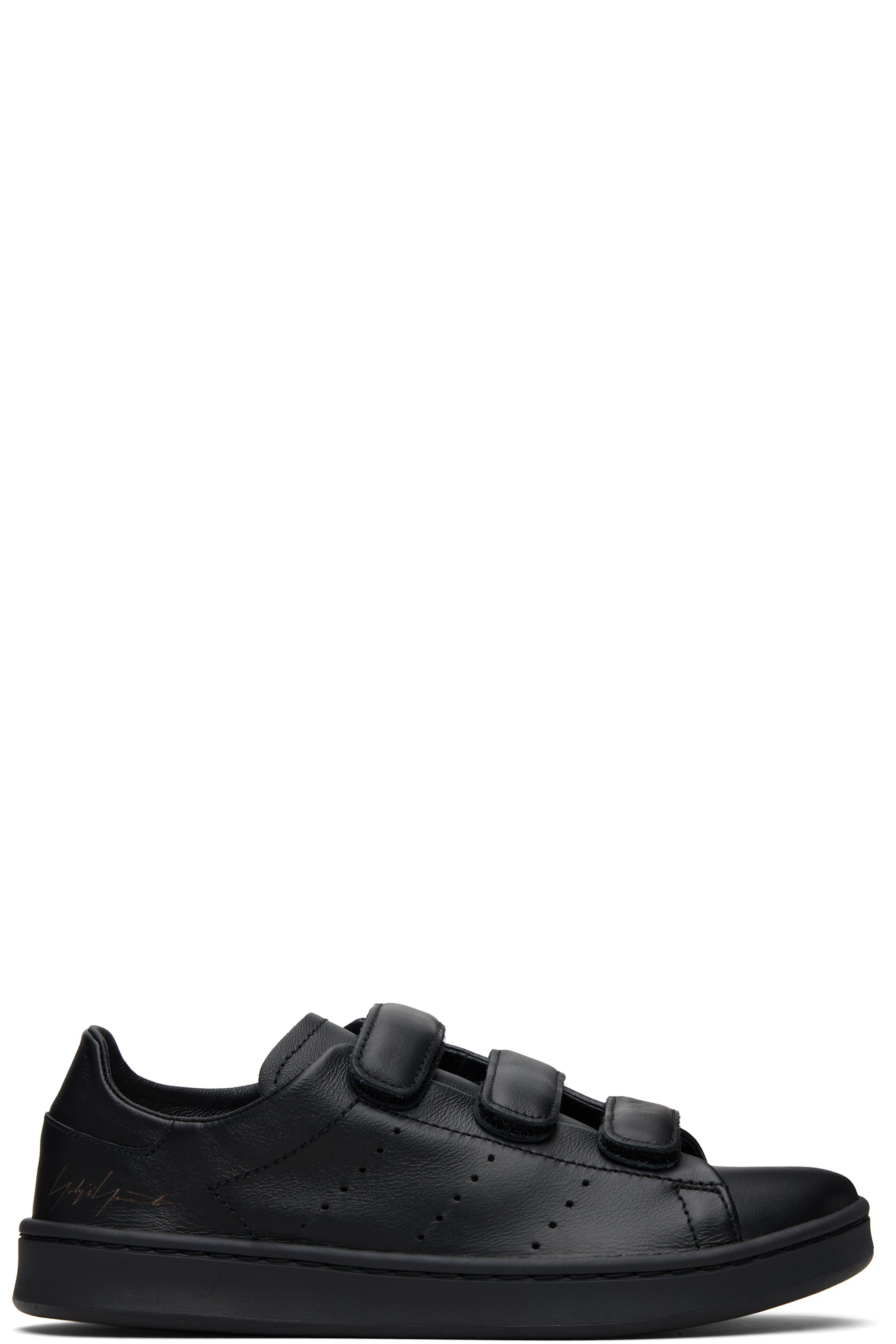 Y-3 - Black Stan Smith Hook-And-Loop Sneakers
