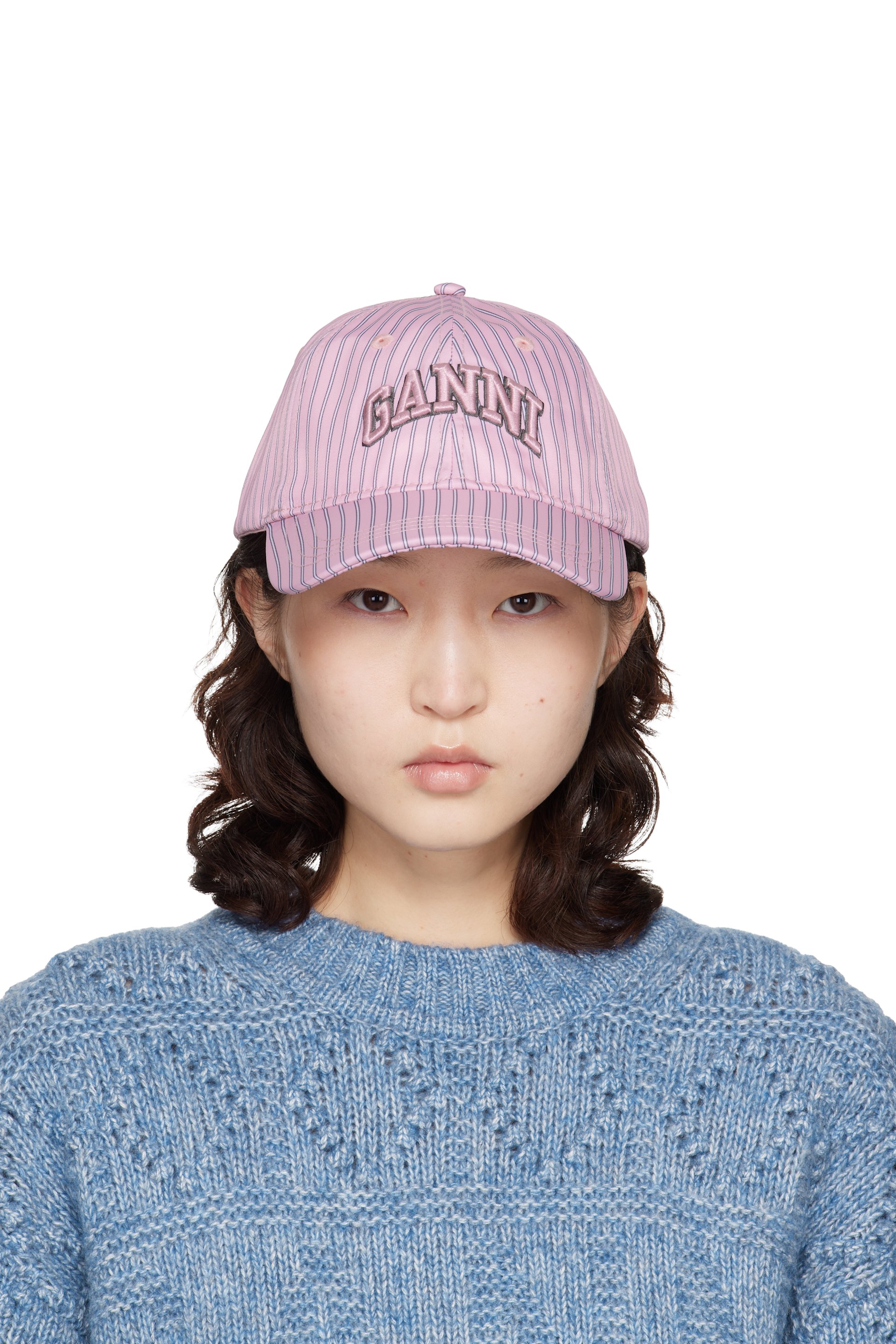 GANNI - Pink Printed Nylon Cap