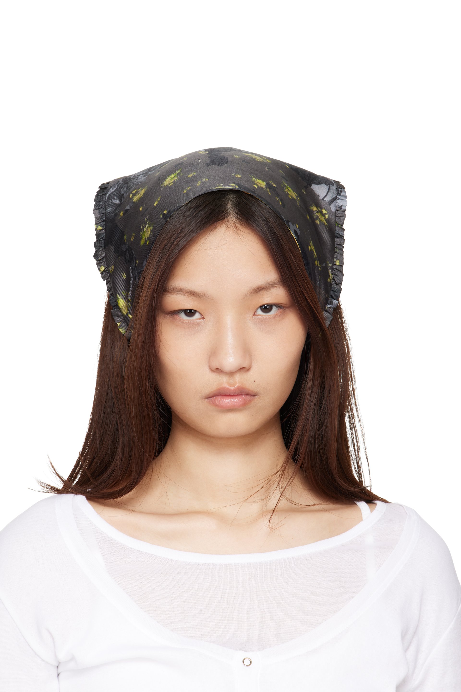 GANNI - グレー Printed Wrap スカーフ