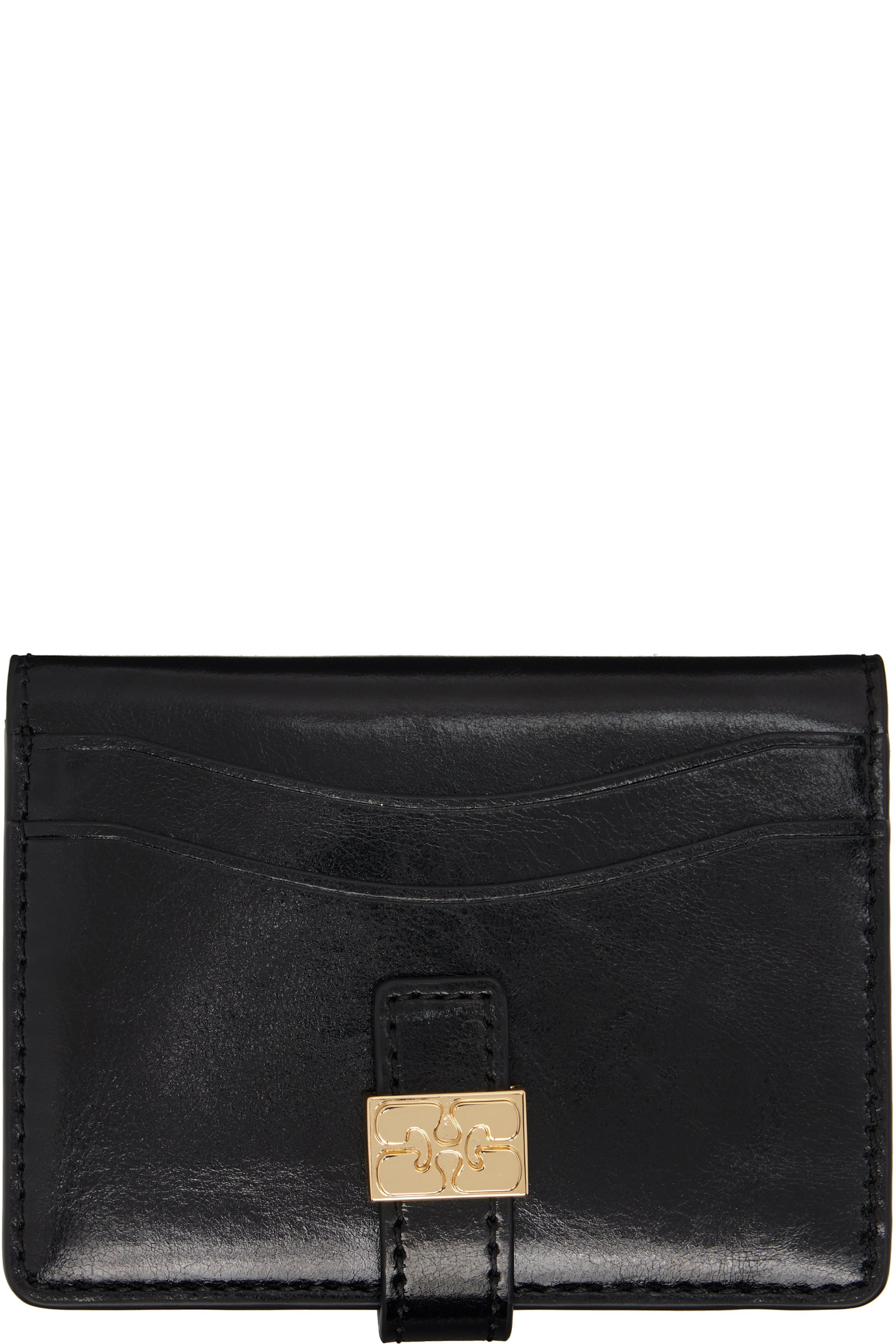 GANNI - Black Sue Slim Card Holder