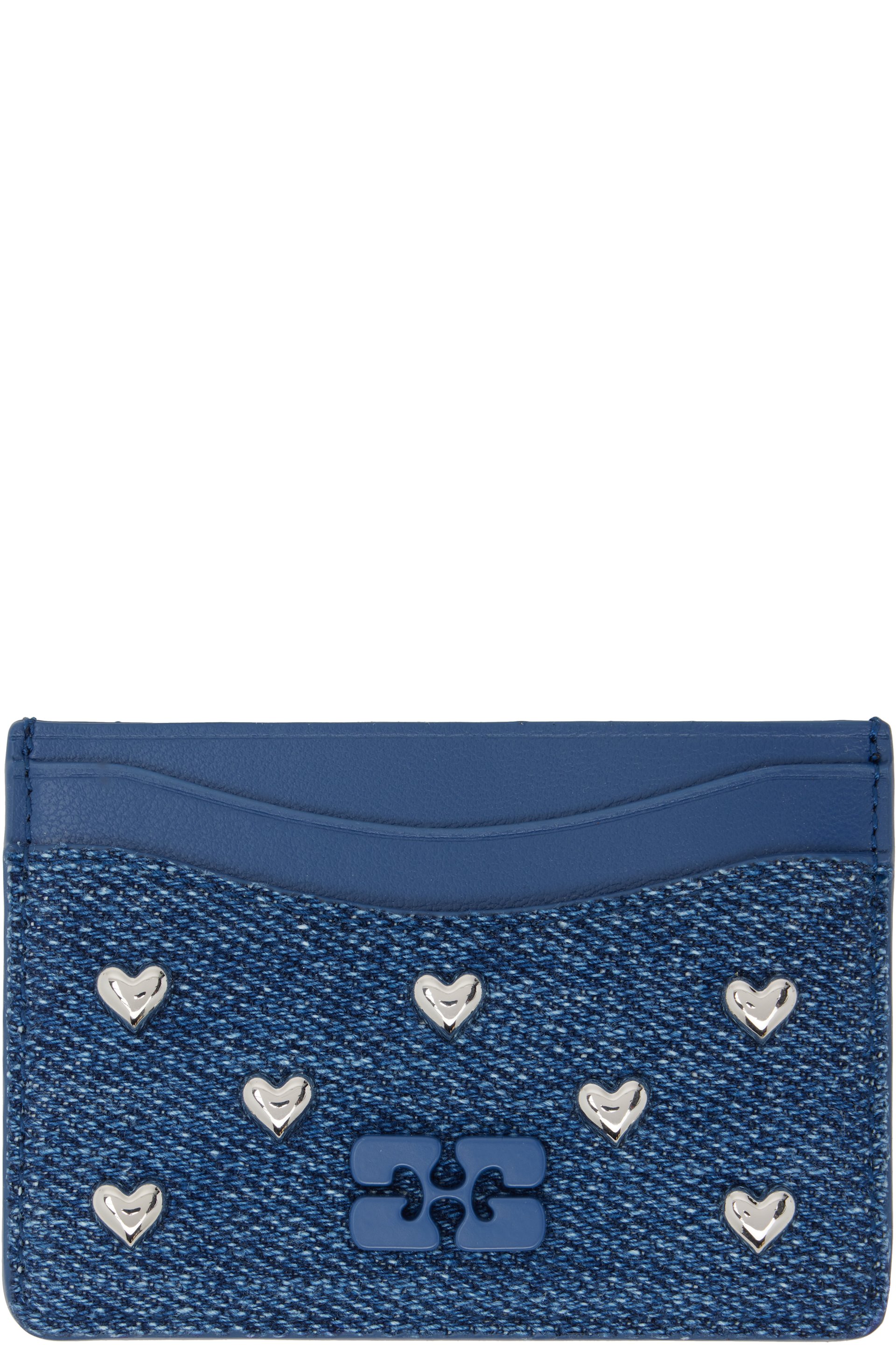 GANNI - Navy Bou Denim Card Holder