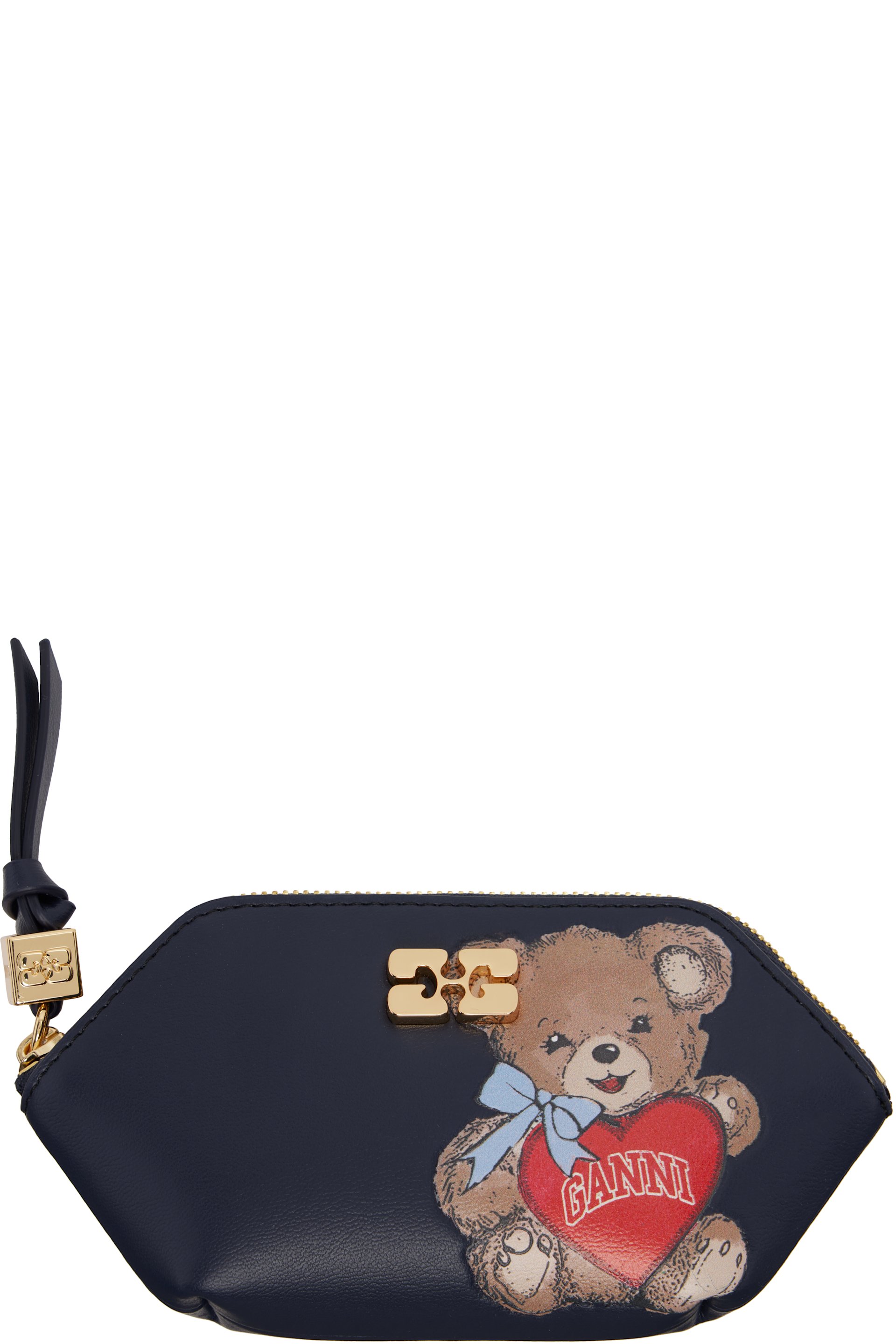 GANNI - Navy Bou Bear Coin Pouch