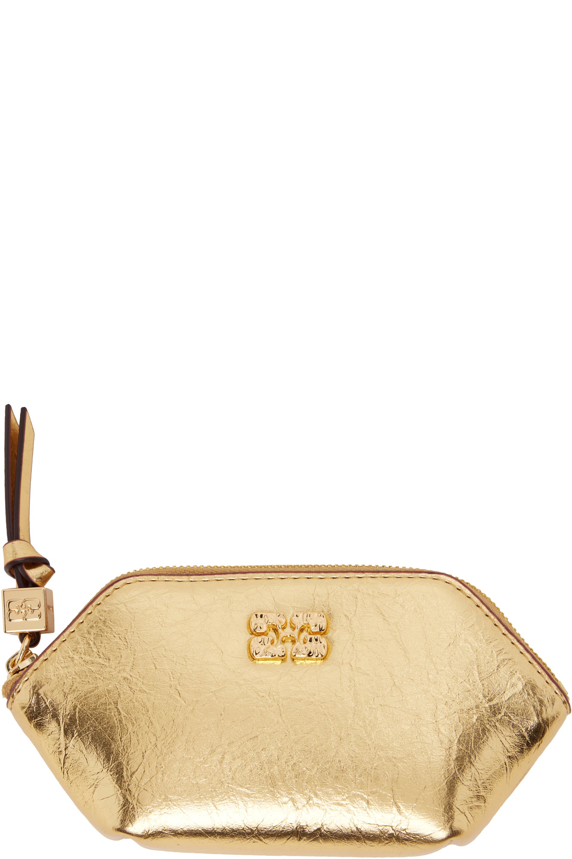 GANNI - Gold Bou Crushed Coin Pouch