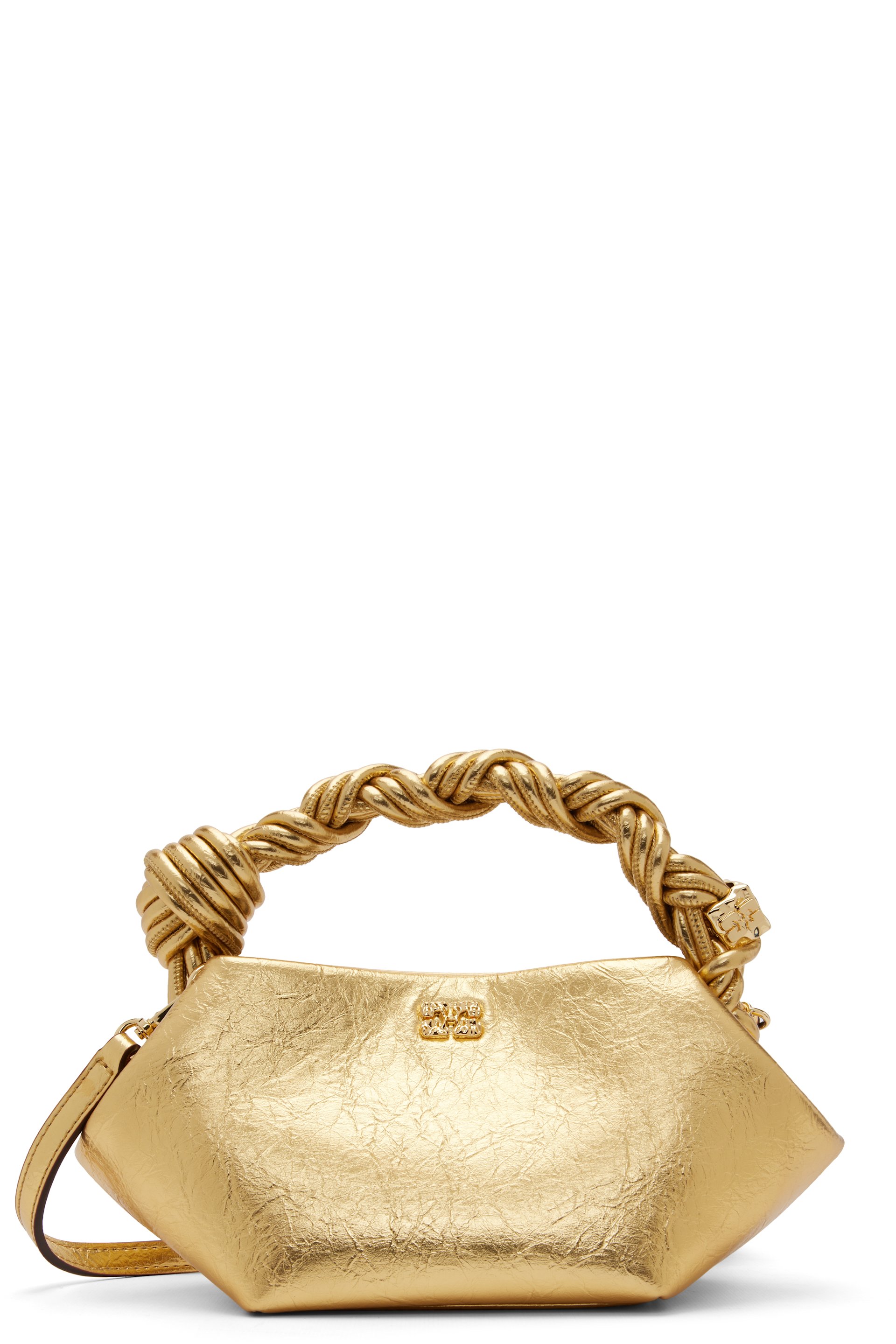 GANNI - Mini sac doré métallique - Bou