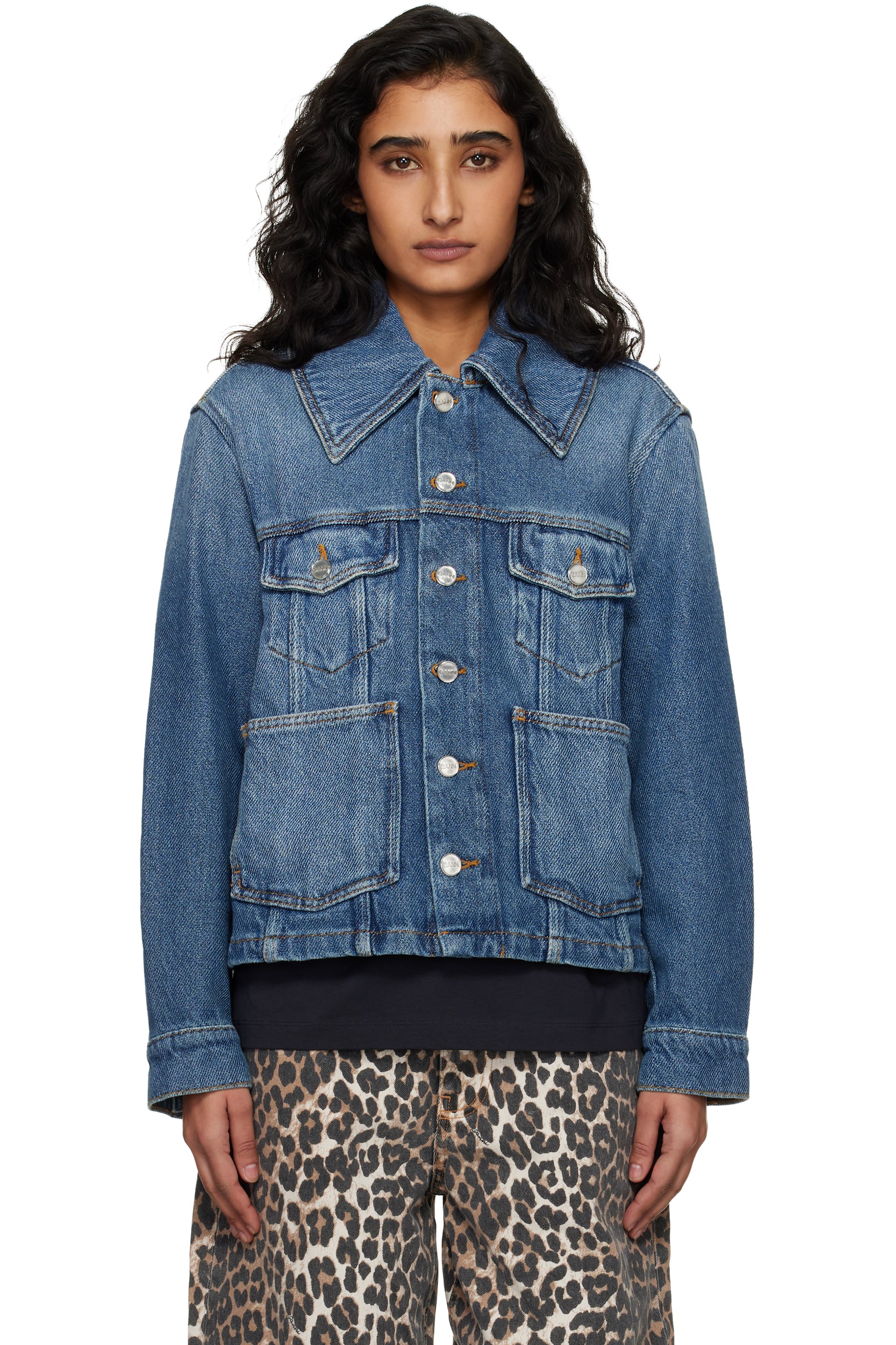 GANNI - Blue Heavy Denim Jacket