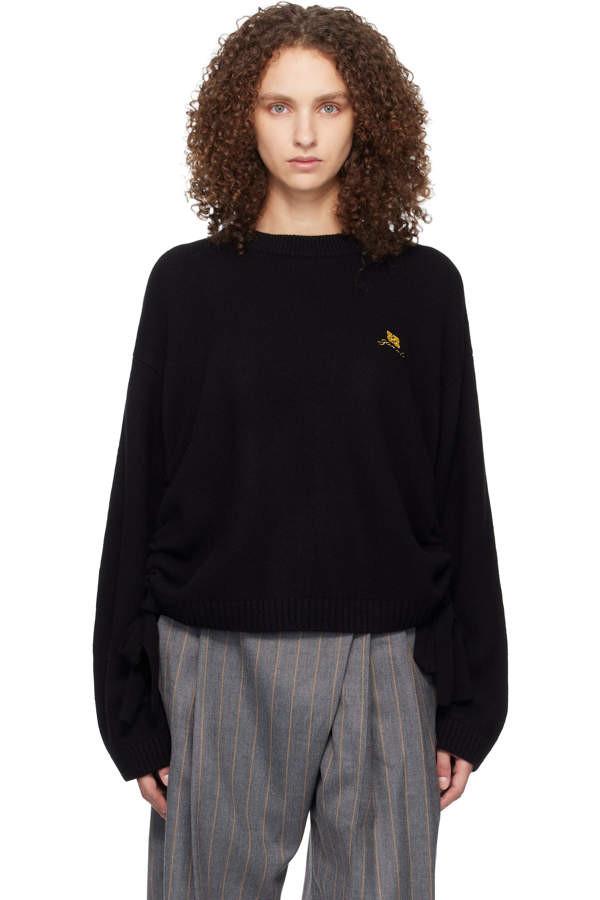 GANNI - Pull noir en laine
