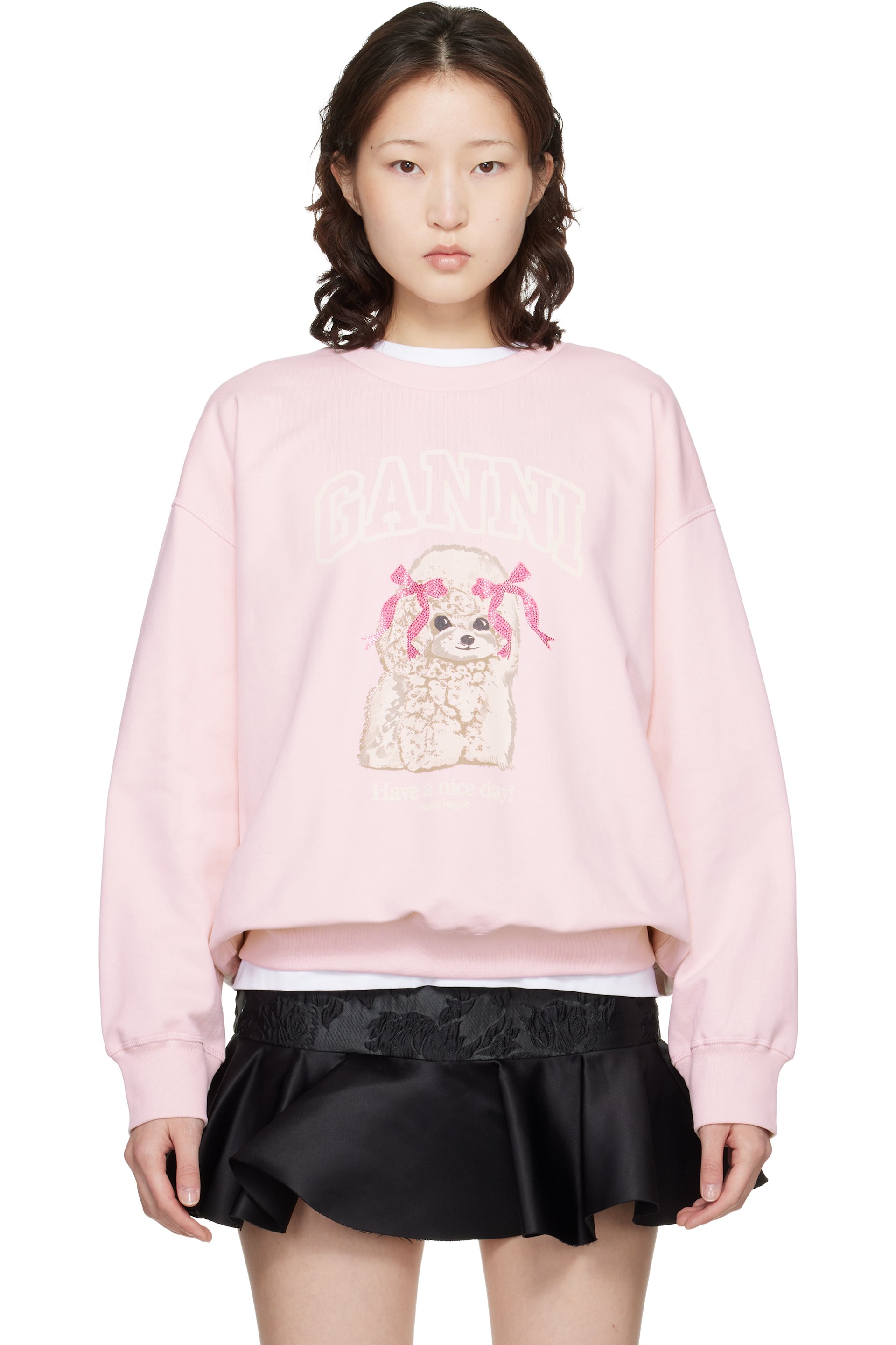 Pink Poodle Sweatshirt by GANNI on Sale