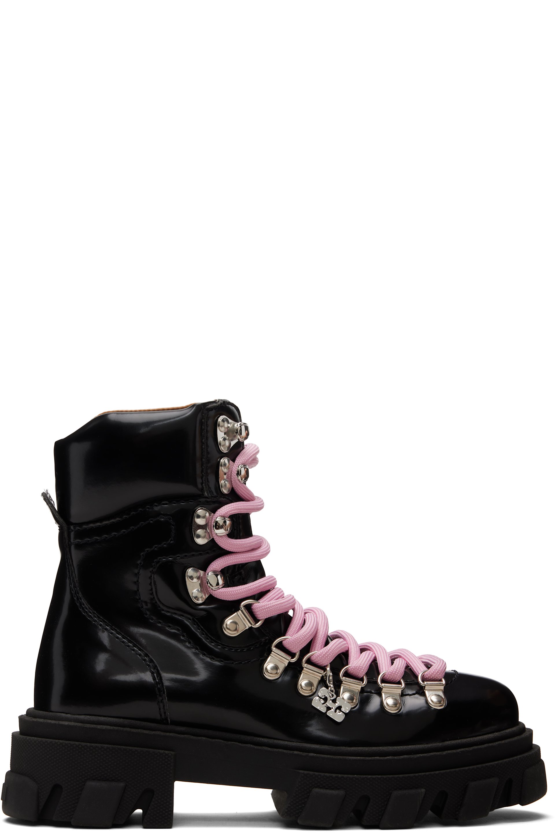 GANNI - Bottines Mountain noires à crampons