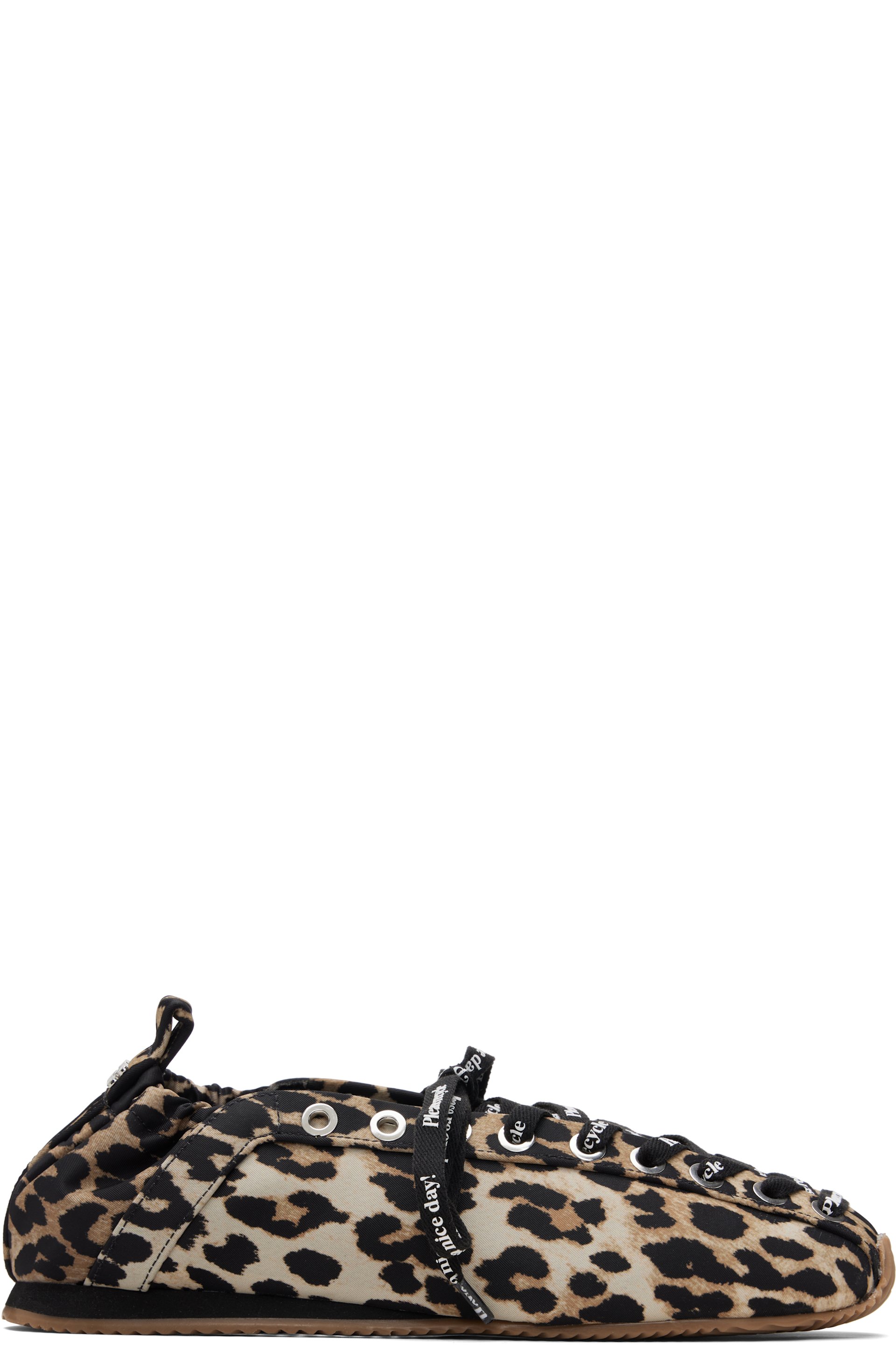 GANNI - Ballerines Sporty brun et noir