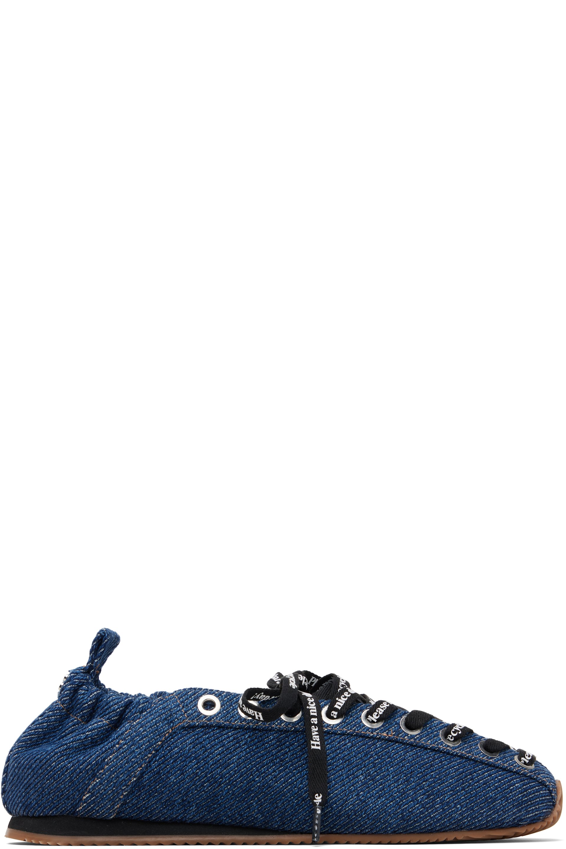 GANNI - Ballerines Sporty bleu marine