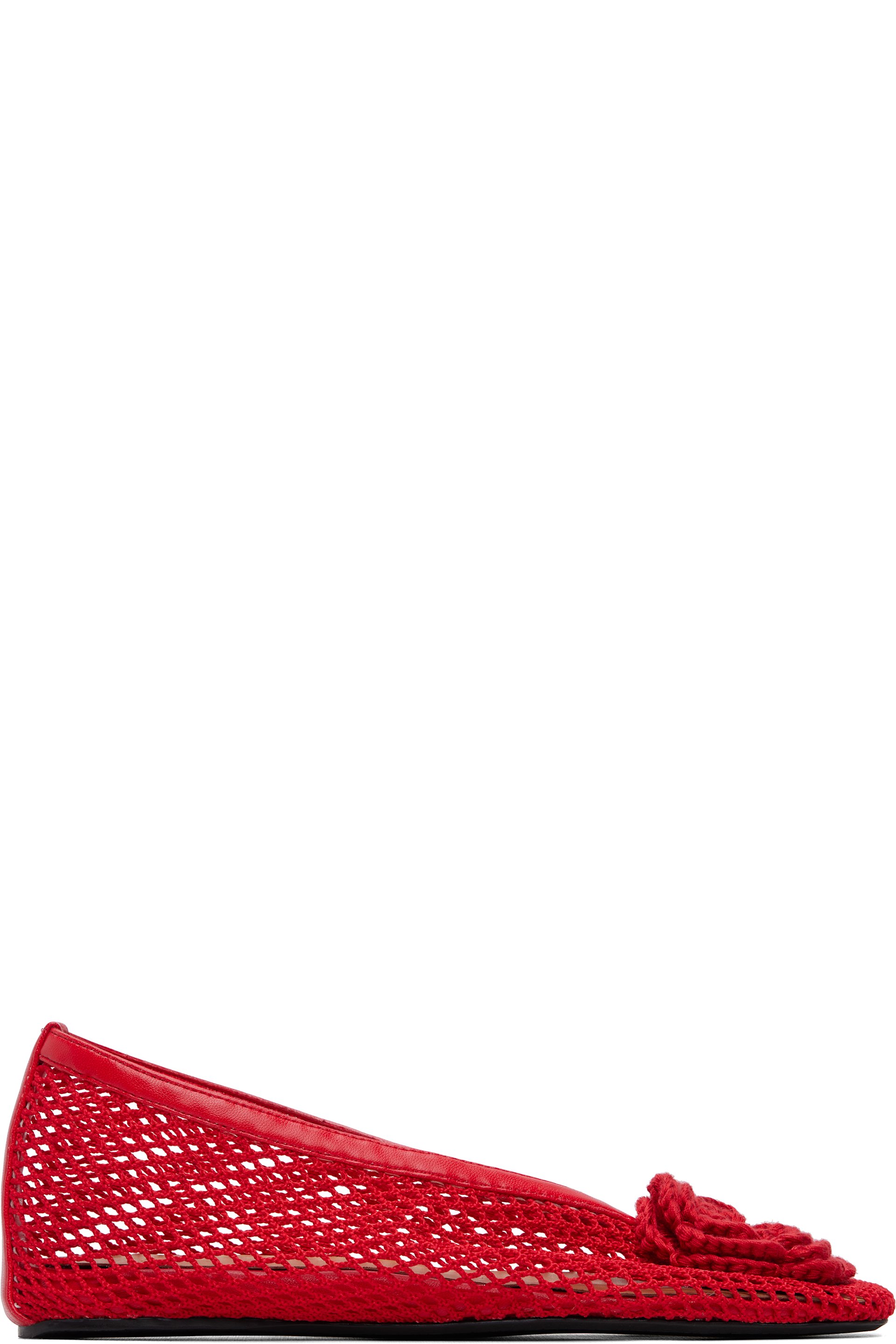 GANNI - Red Jenny Ballerina Flats