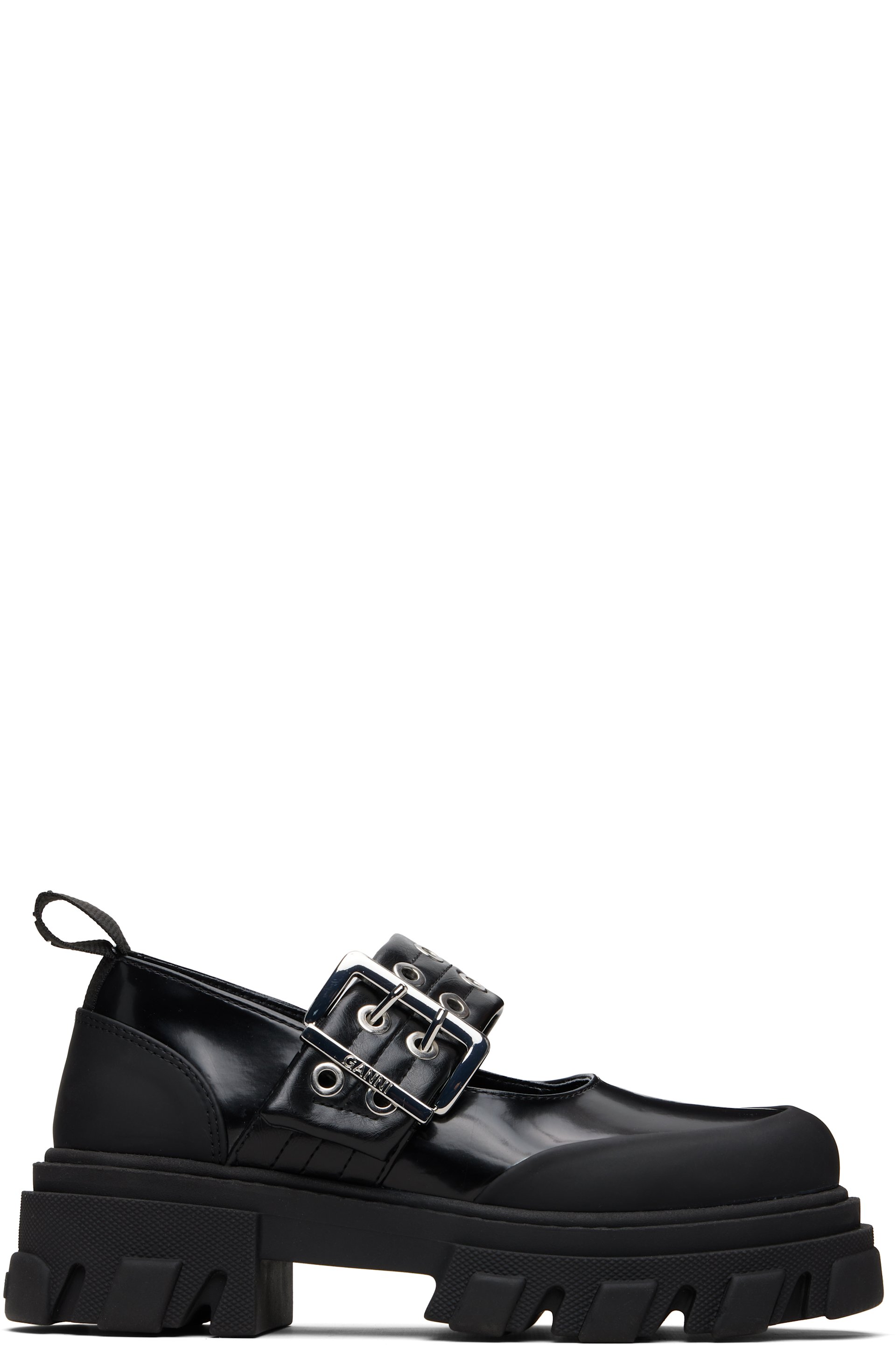 GANNI - Flâneurs de style ballerine noire à crampons