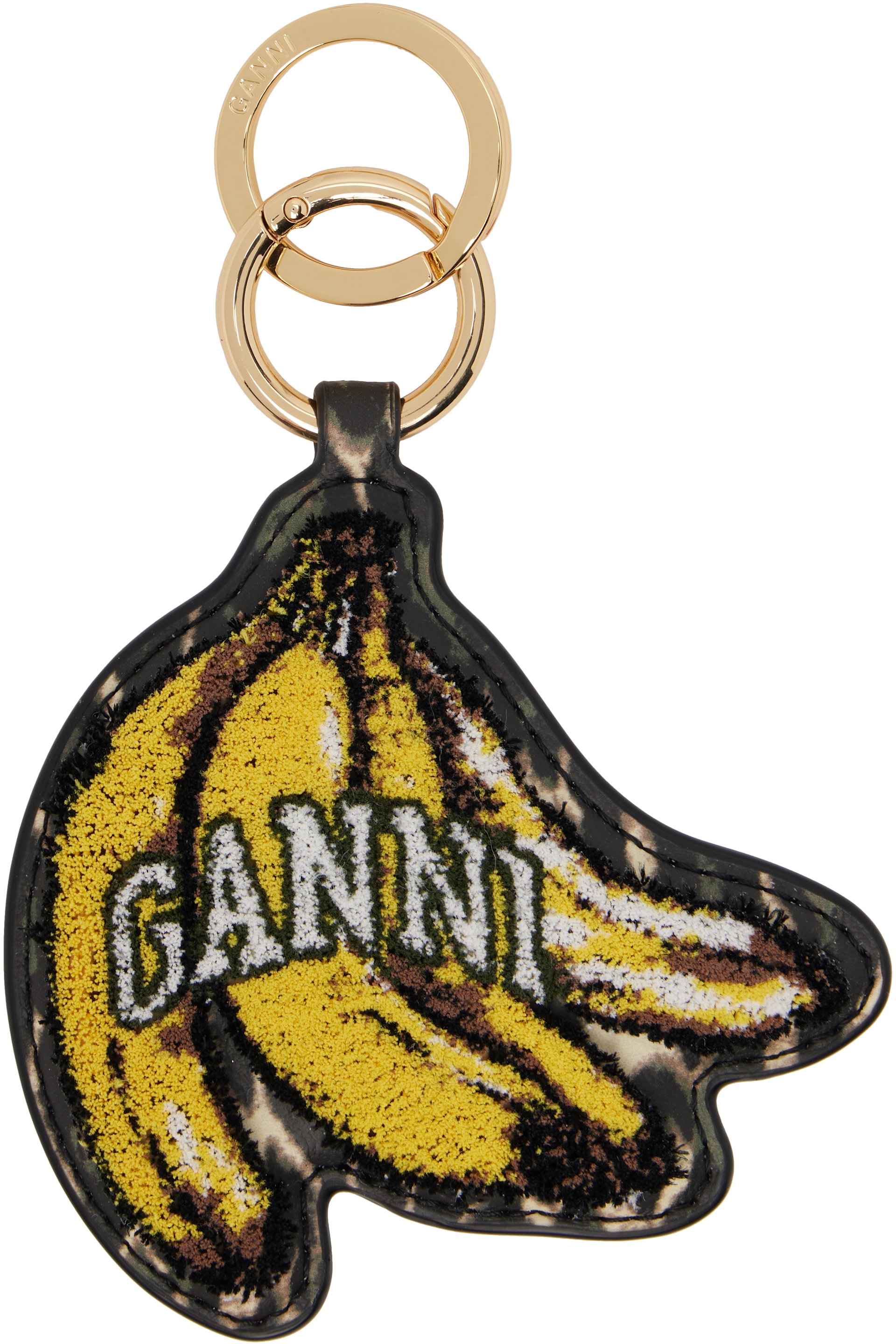 GANNI - Porteclé Joy jaune à breloque de banane