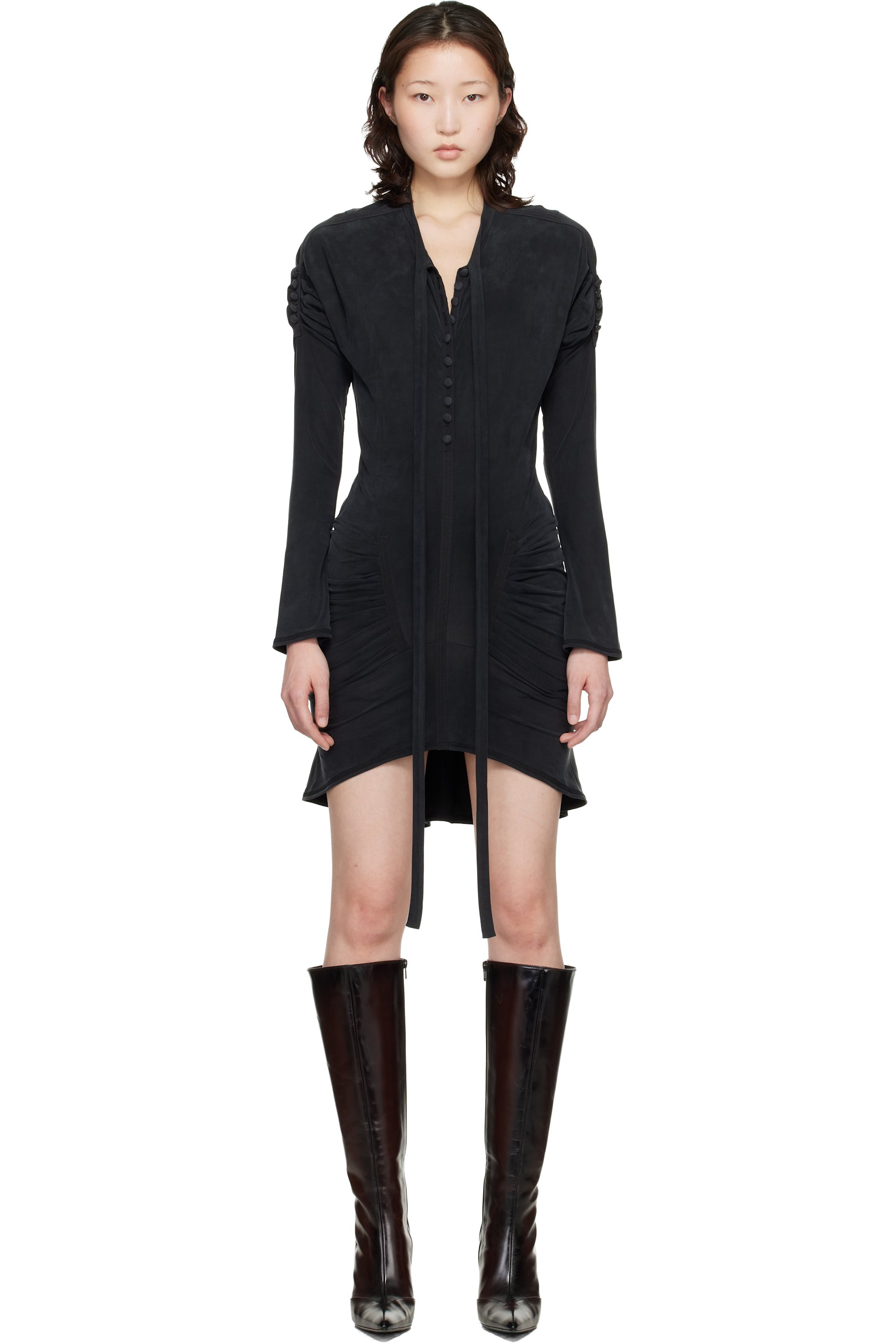 KNWLS - Robe courte Leia noire