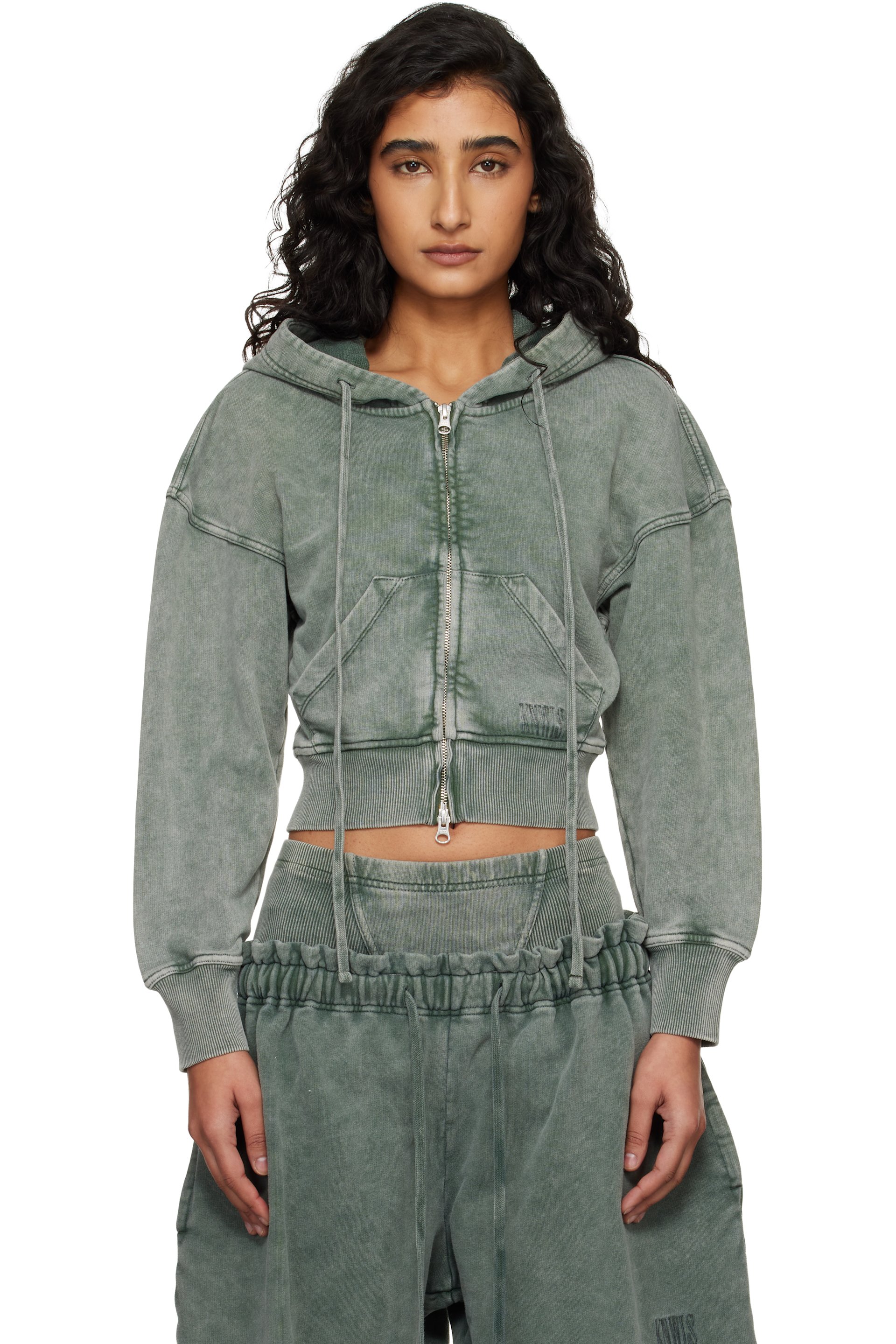 KNWLS - Pull à capuche Haze vert