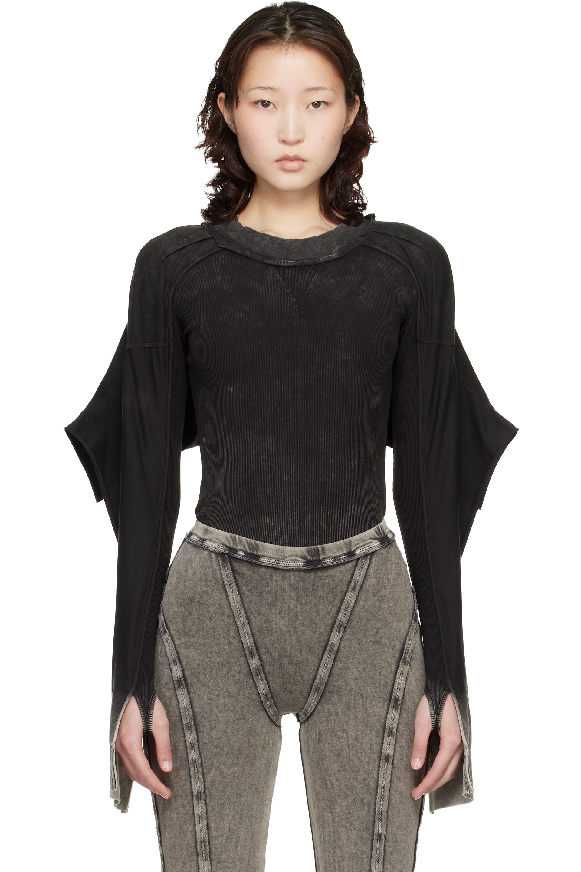 KNWLS - Black Bellona Leotard Bodysuit