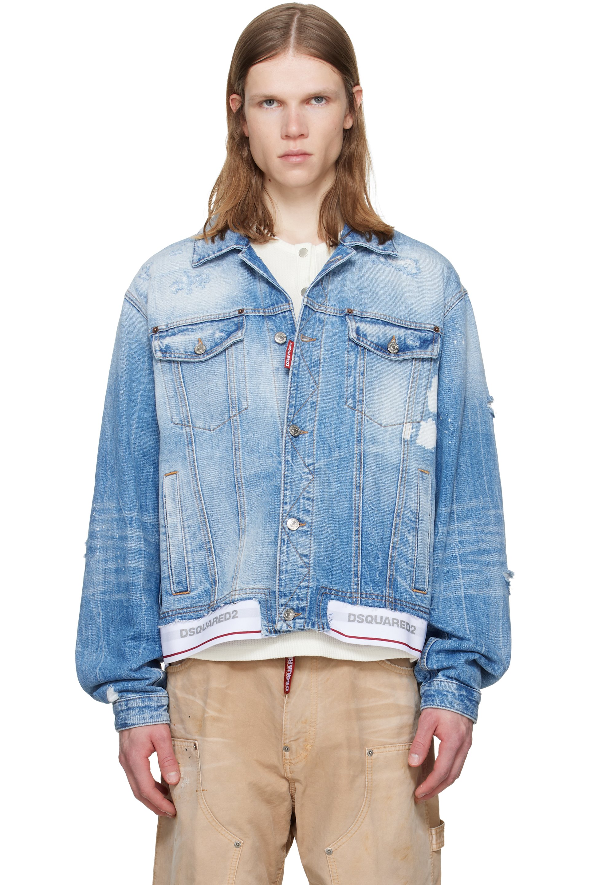 Dsquared2 - Blue Light Cool Kids Wash Over Denim Jacket