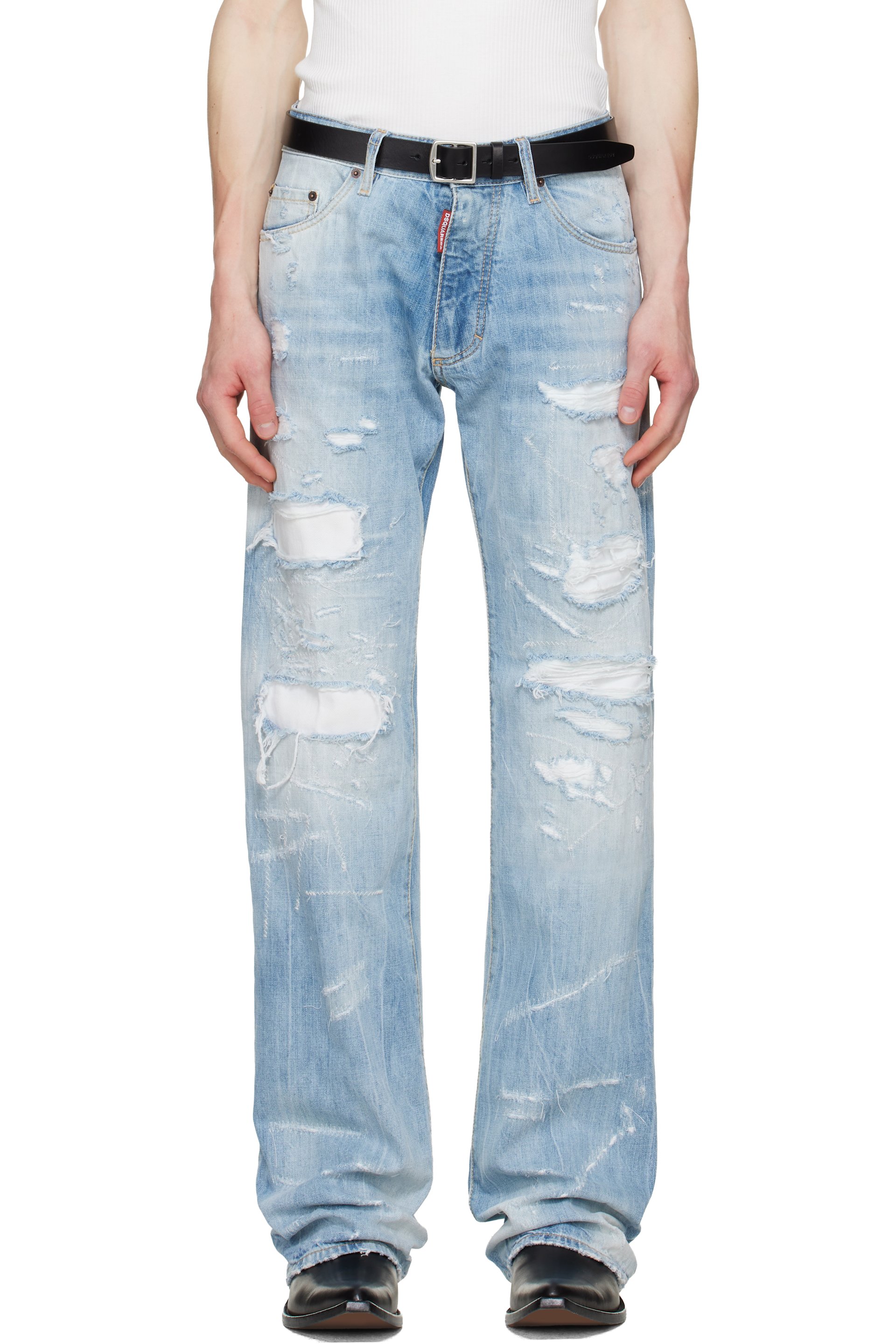Dsquared2のブルー Be Proud Wash 'The American' ジーンズがセール中 Dsquared2のブルー Be Proud Wash 'The American' ジーンズがセール中
