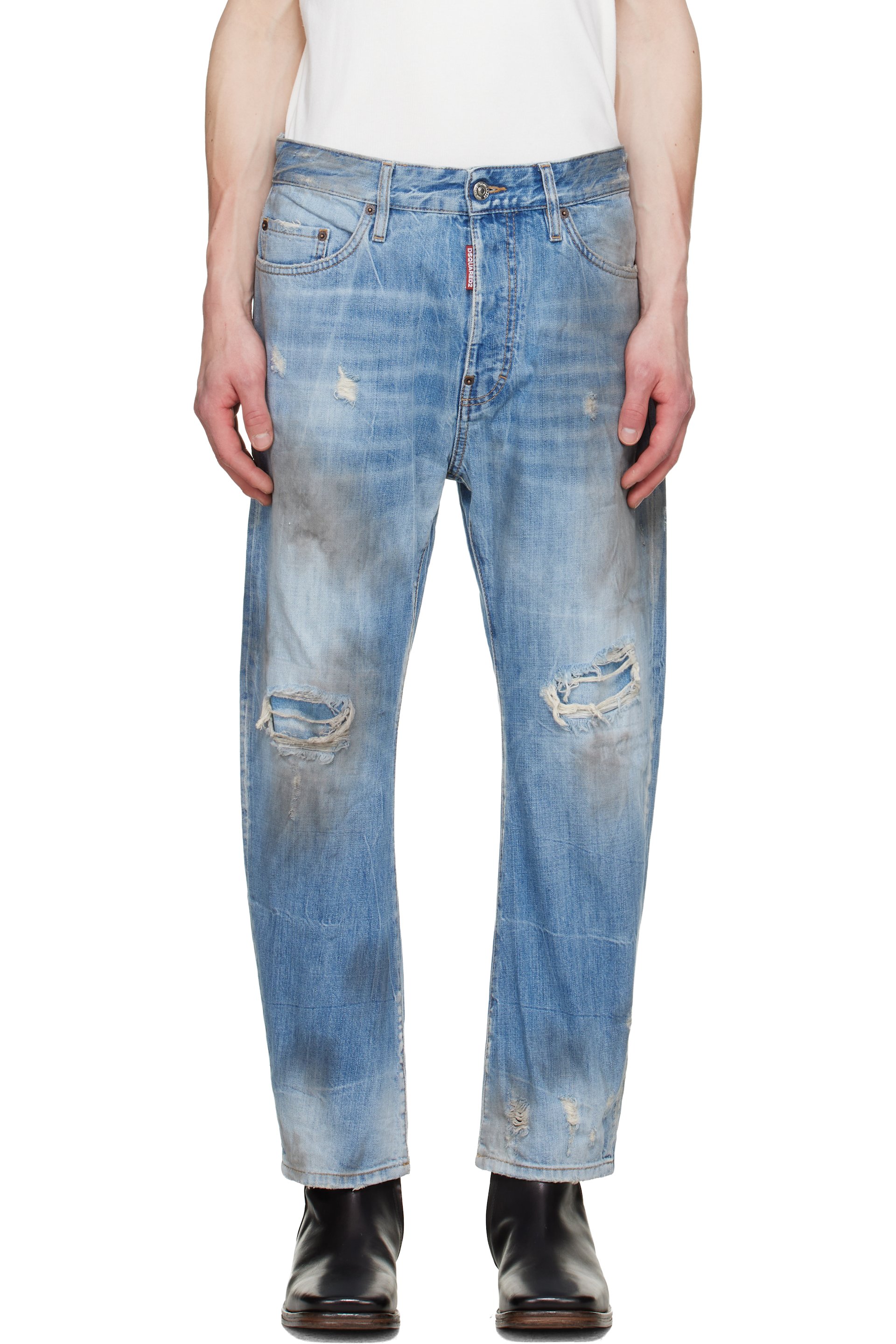 Dsquared2 - Blue Light Dirty Wash Bro Jeans