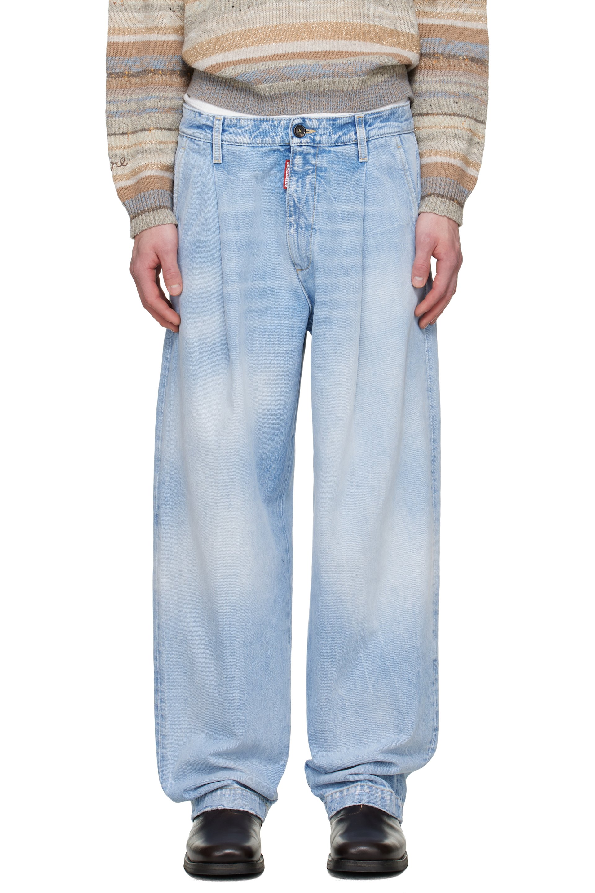 Dsquared2 - Blue Light Clean Wash One Pleat Jeans
