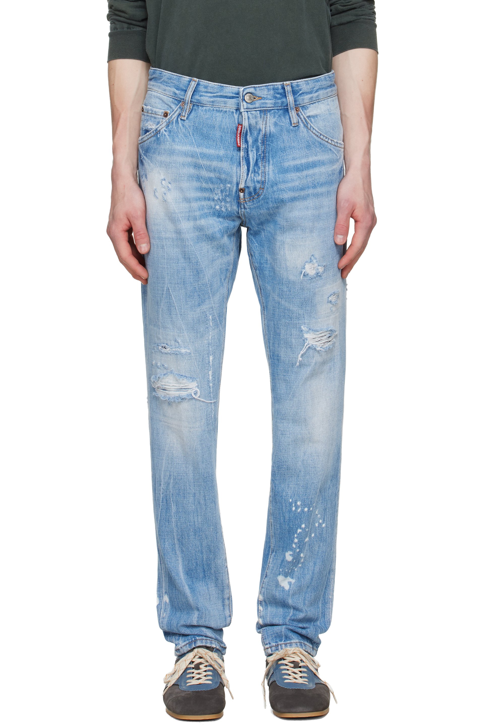 Dsquared2 - Blue Light Wash Teddy Jeans