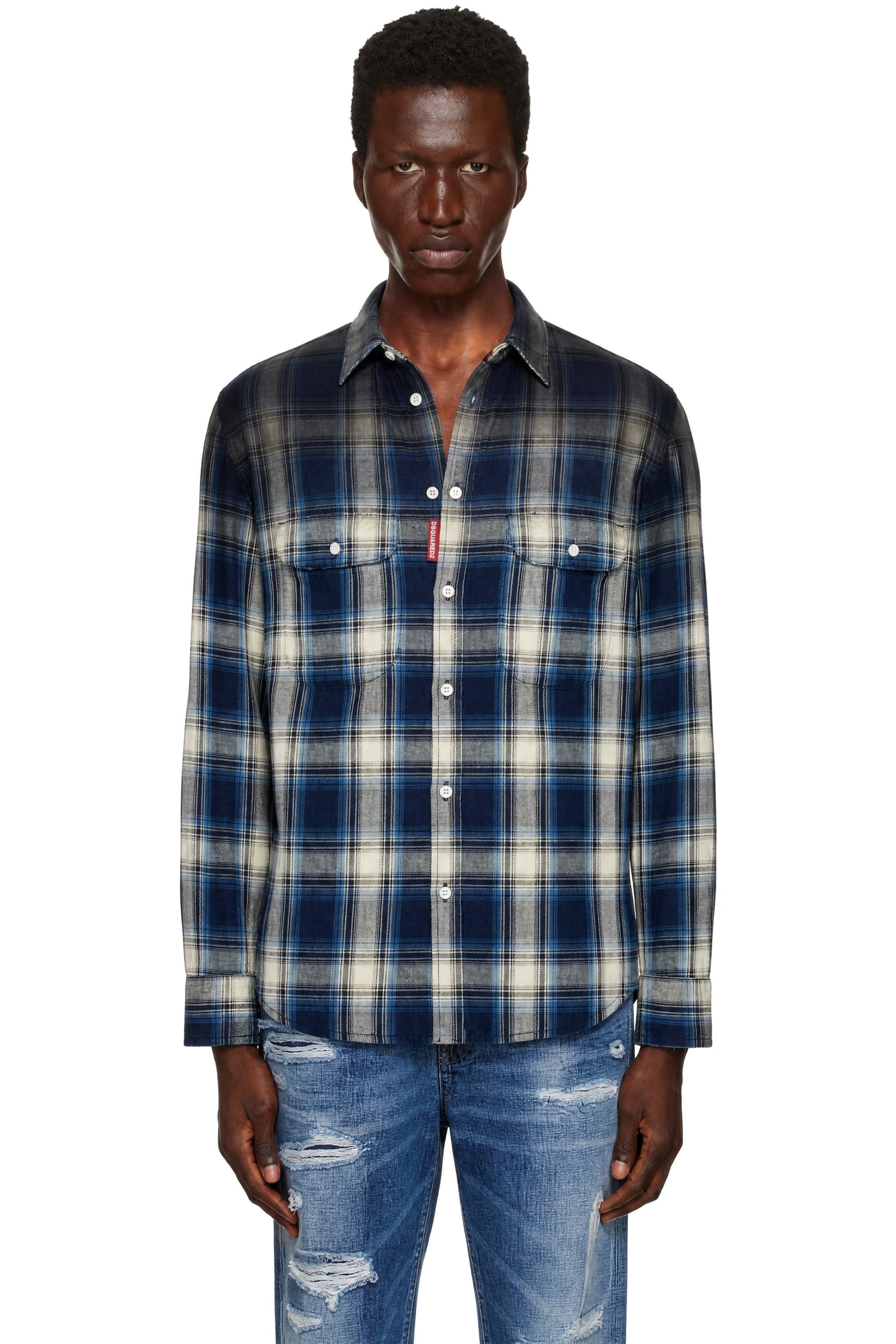 Dsquared2 - ネイビー Canadian Vintage シャツ