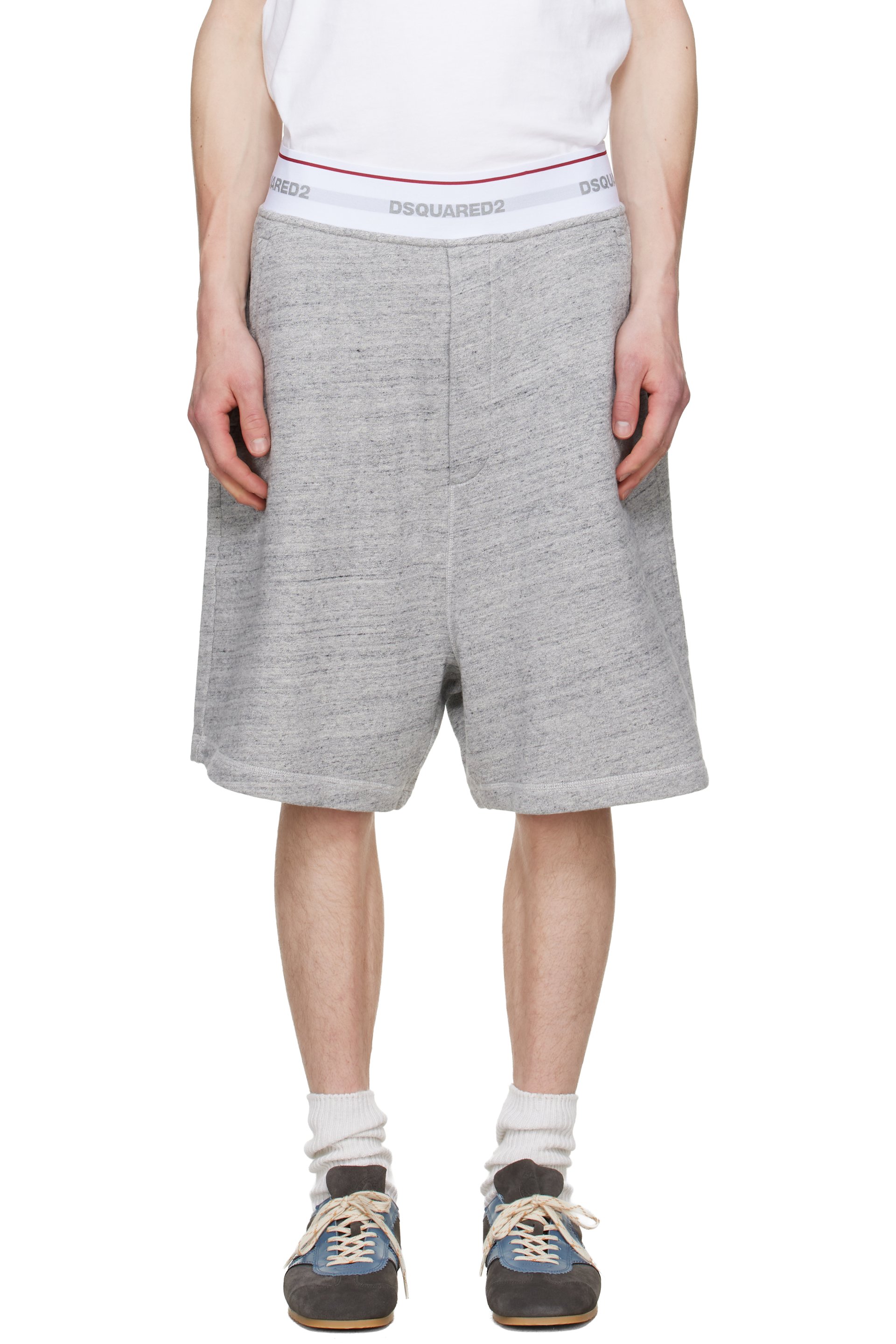 Dsquared2 - グレー Dsquared2 Tape Big Fit ショートパンツ