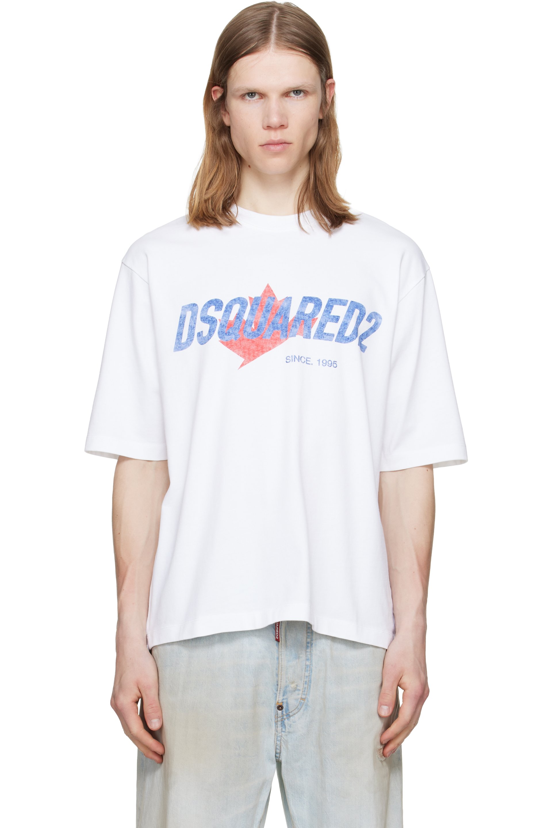 Dsquared2 - White Rider Loose Fit T-shirt