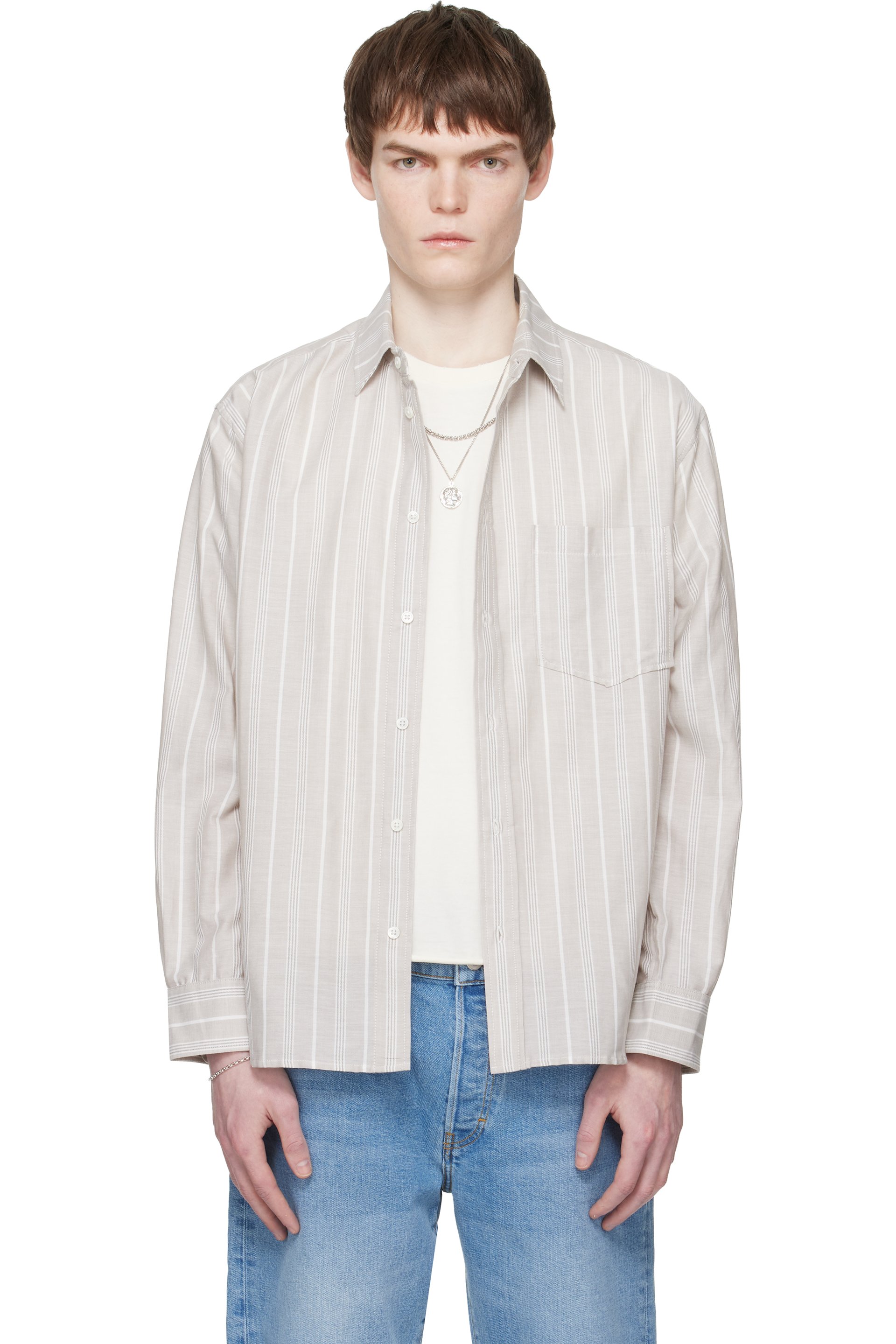 Jeanerica - Chemise Byron taupe