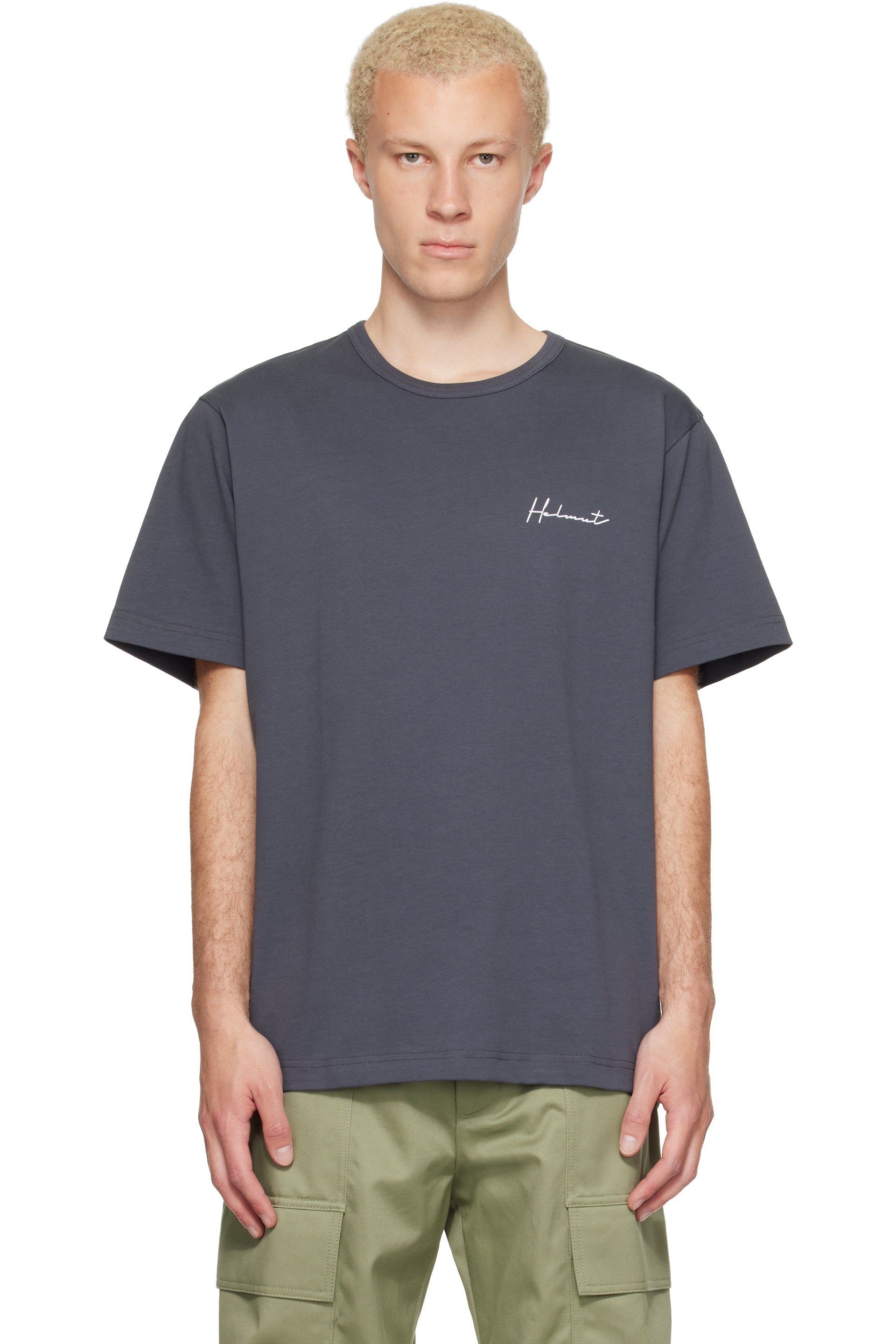 Helmut Lang - T-shirt gris à logo