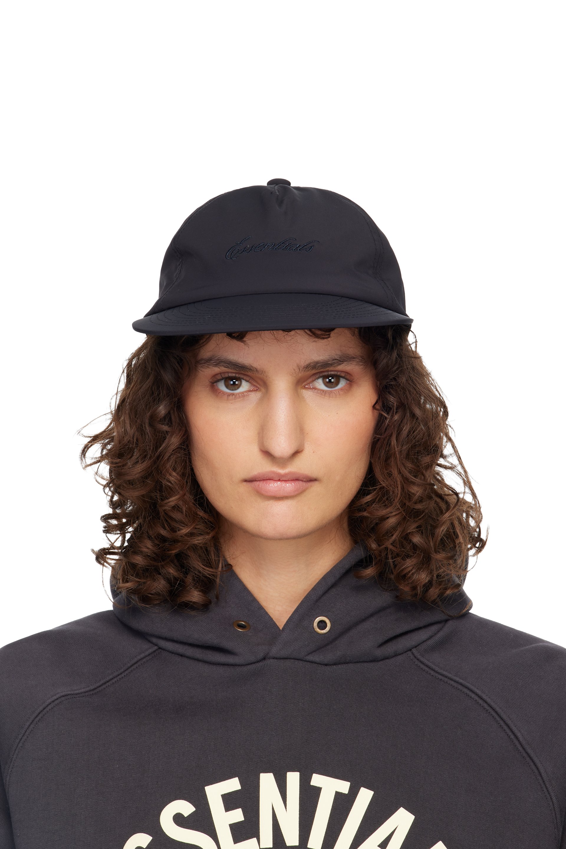 Fear of God ESSENTIALS - Black Signature 5 Panel Cap