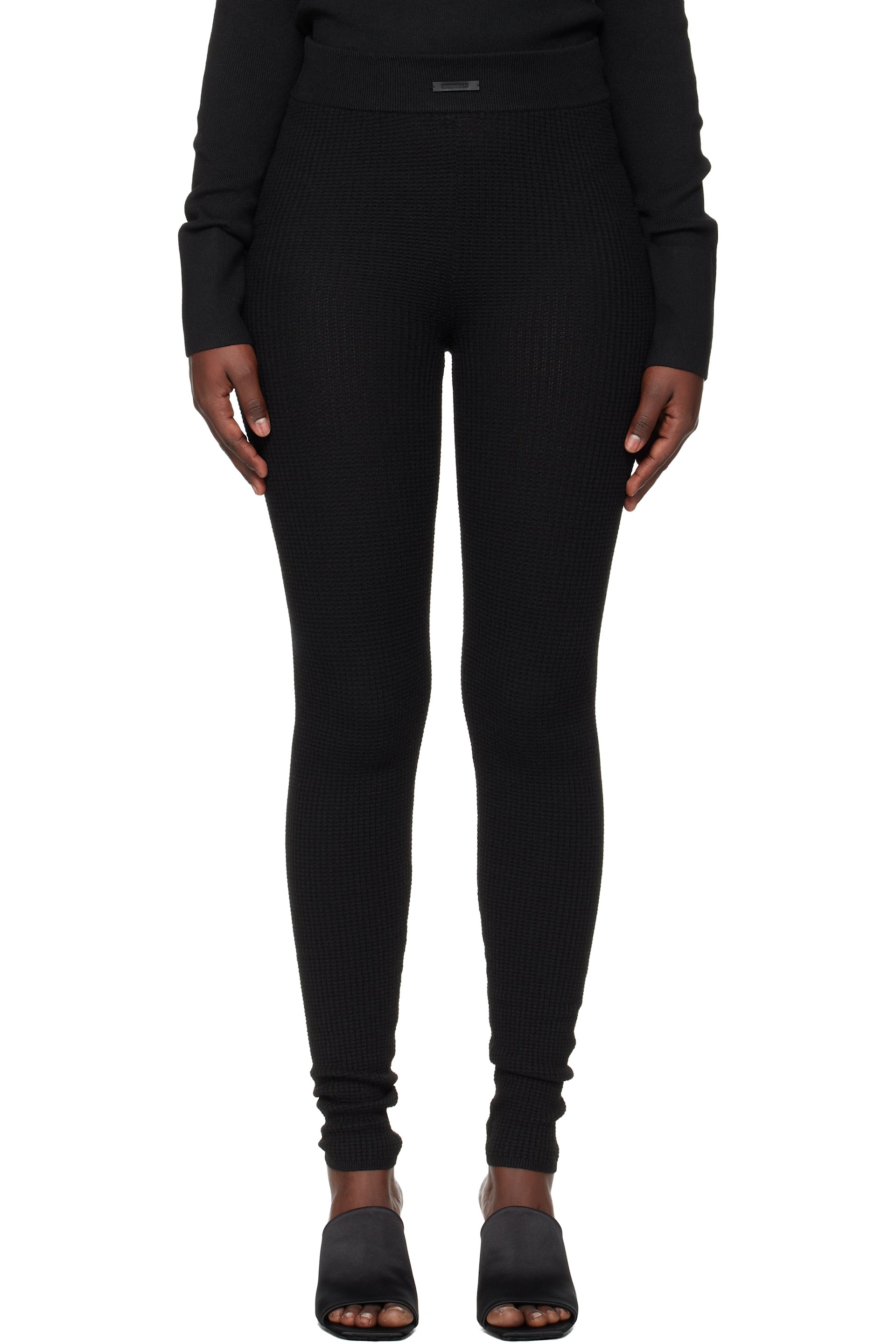 Fear of God ESSENTIALS - Black Holiday Waffle Leggings