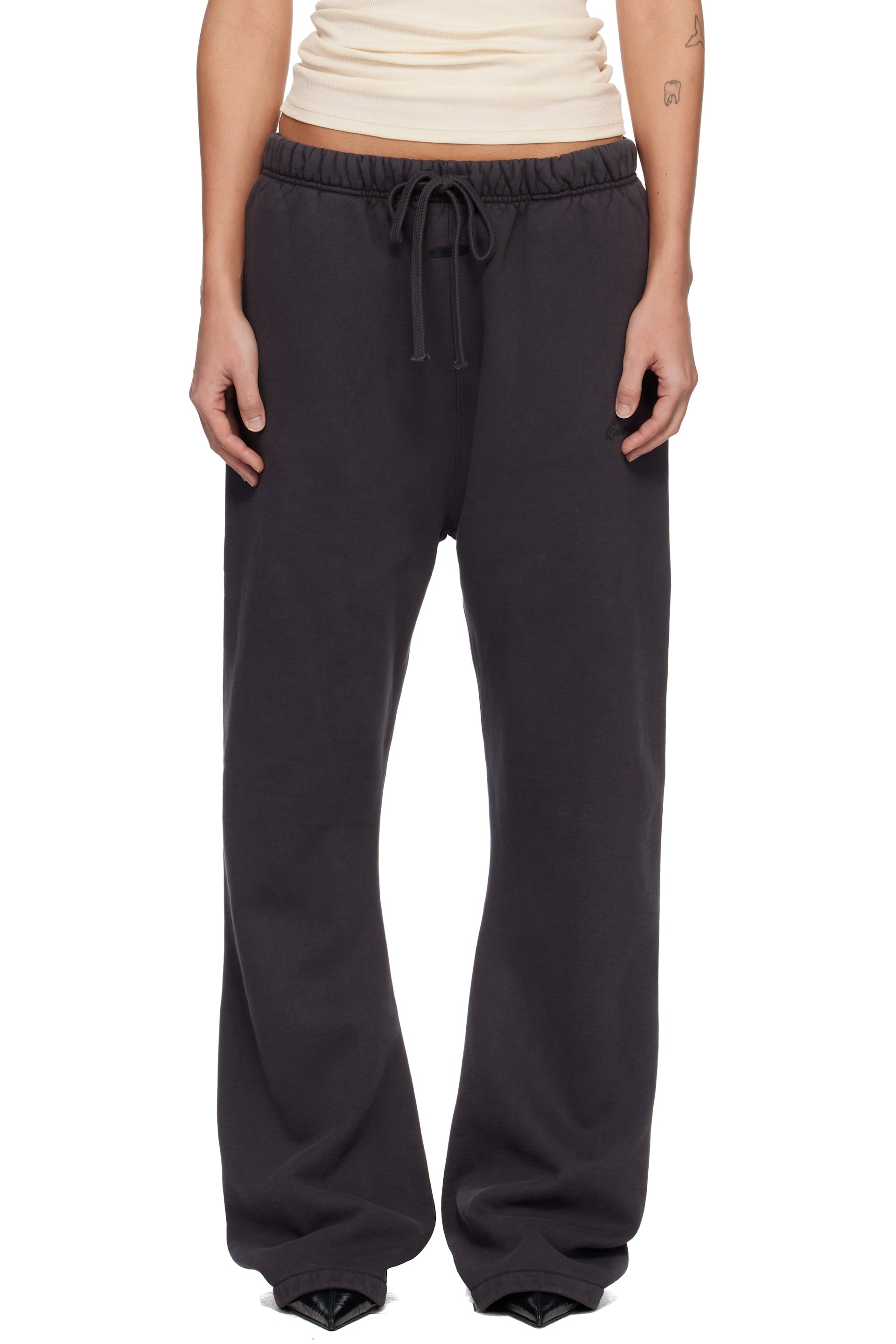 Fear of God ESSENTIALS - Black Signature Classic Fit Flare Sweatpants