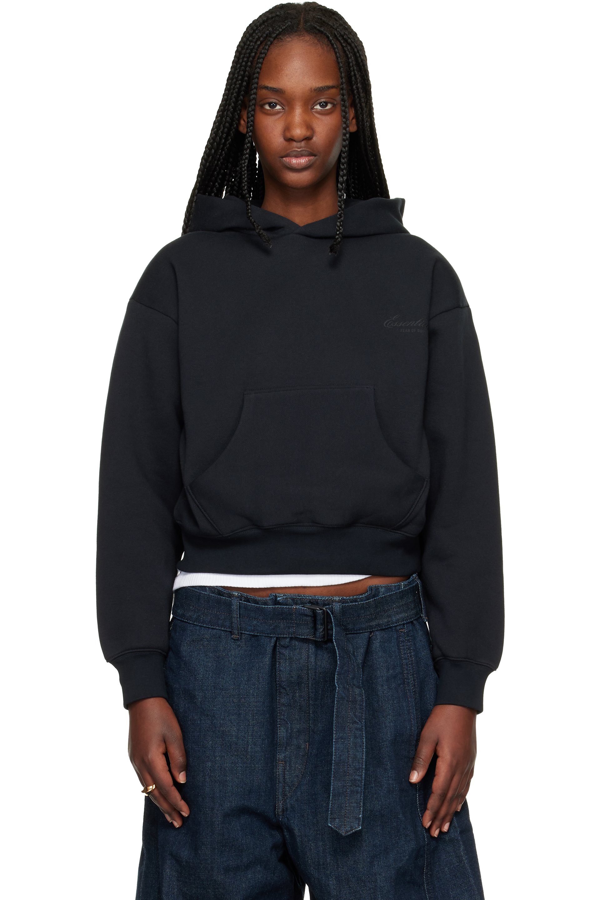 Fear of God ESSENTIALS - Pull à capuche noir