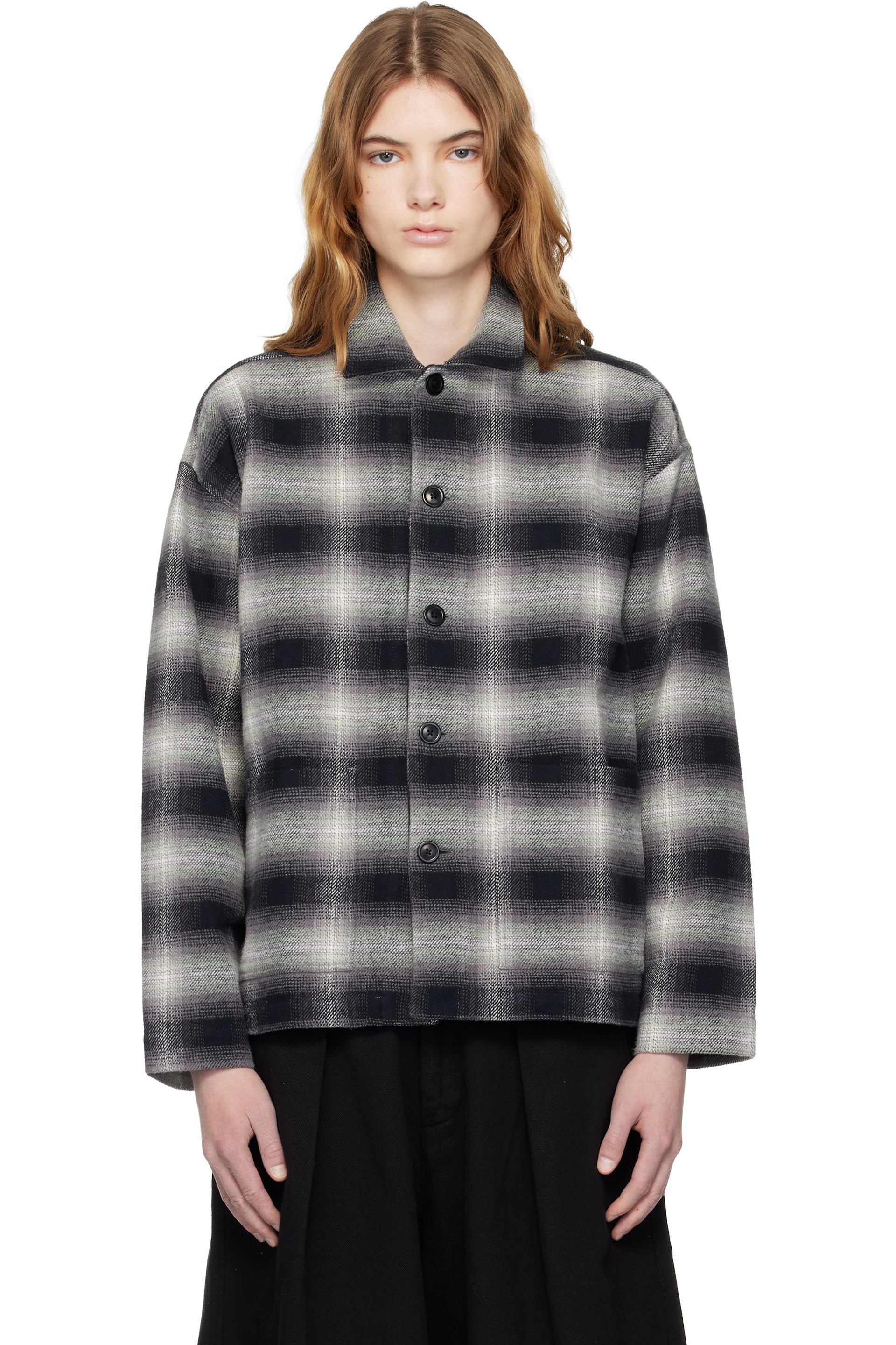 YMC - Surchemise de pyjama grise