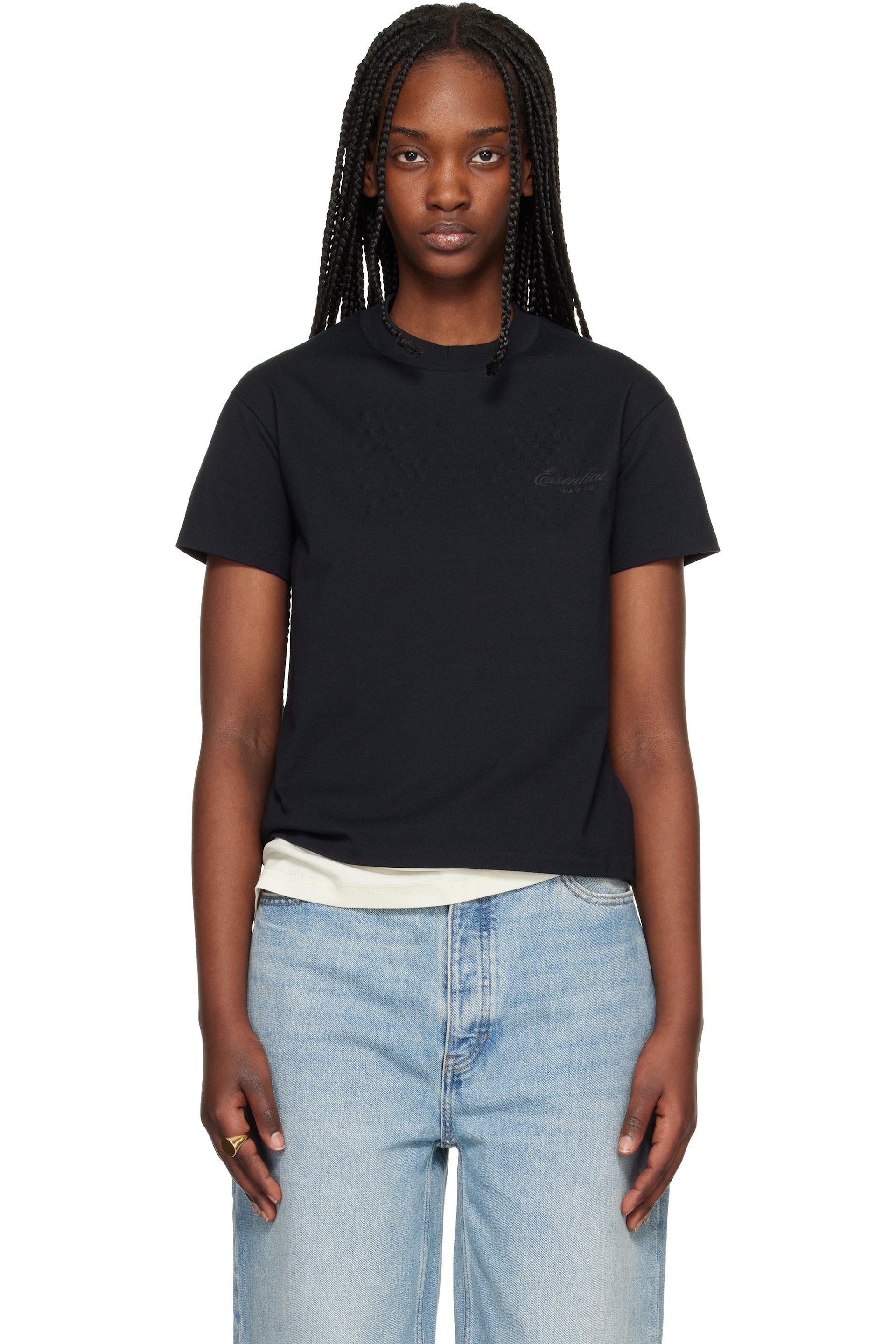 Fear of God ESSENTIALS - Black Classic Short Sleeve T-shirt