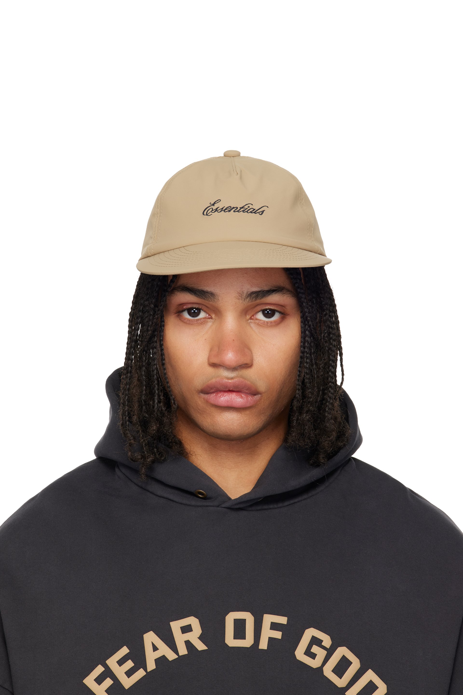 Fear of God ESSENTIALS - Beige Signature 5 Panel Cap