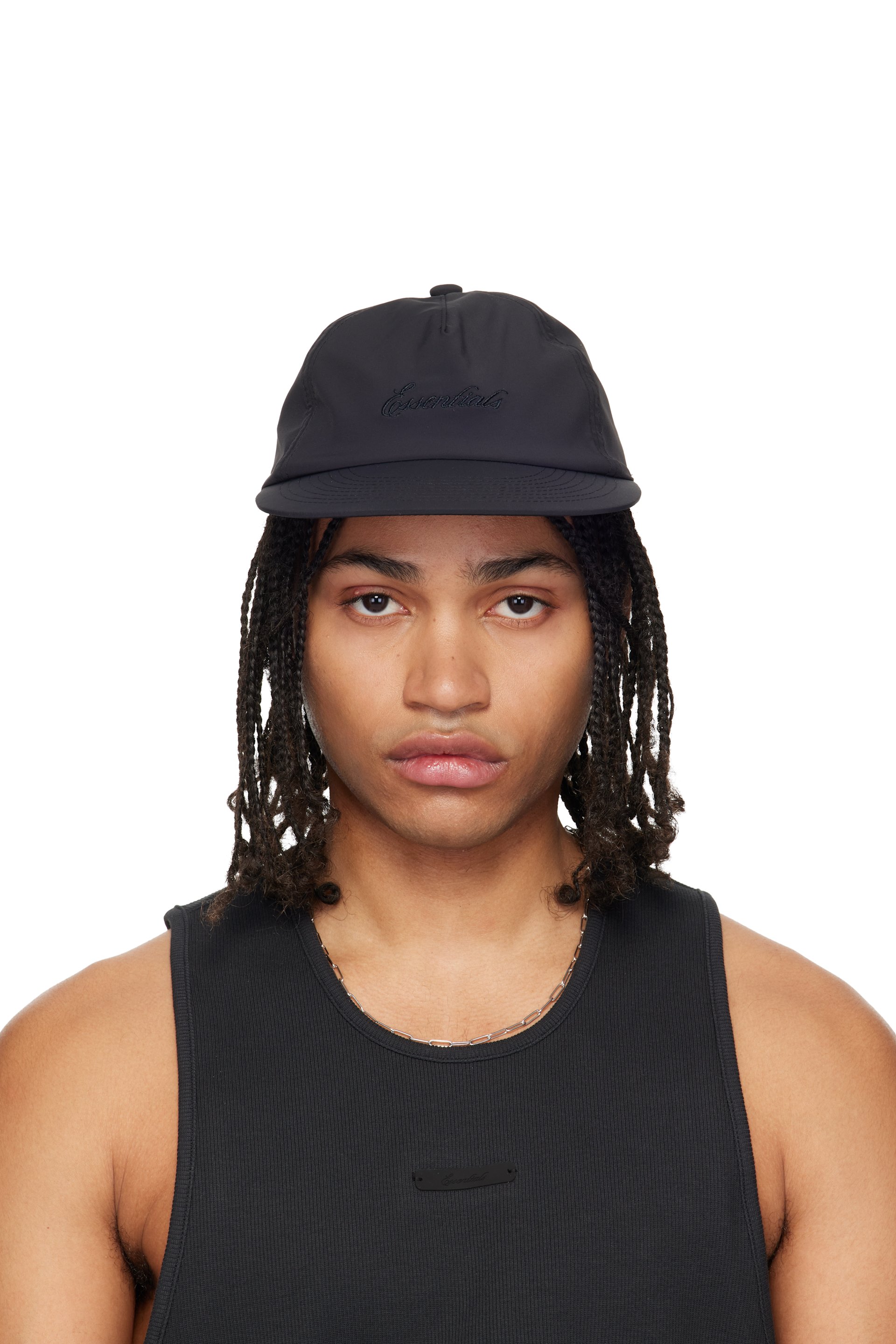 Fear of God ESSENTIALS - Black Signature 5 Panel Cap