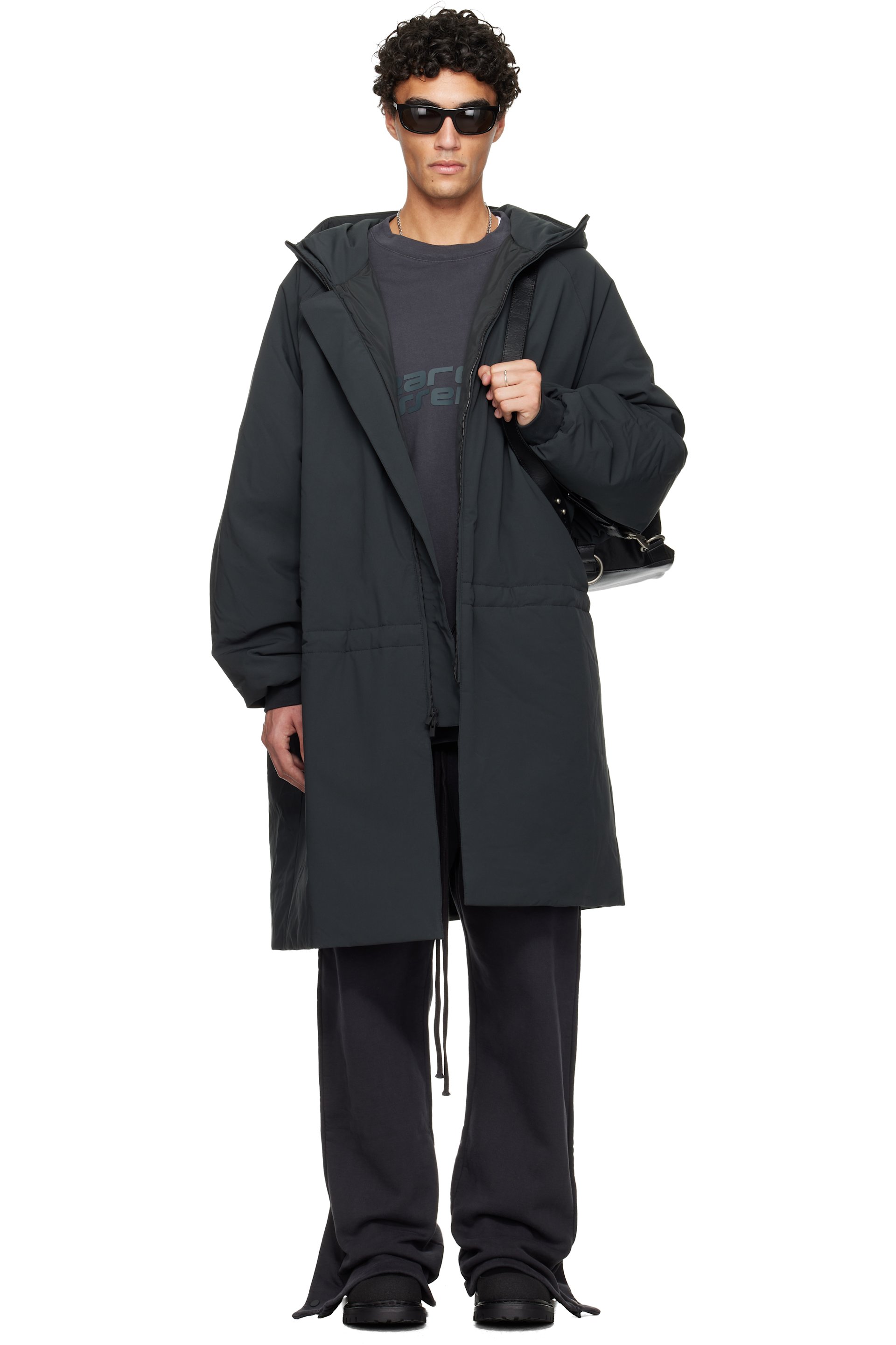 Fear of God ESSENTIALS - Gray Holiday Tech Nylon Hooded Parka