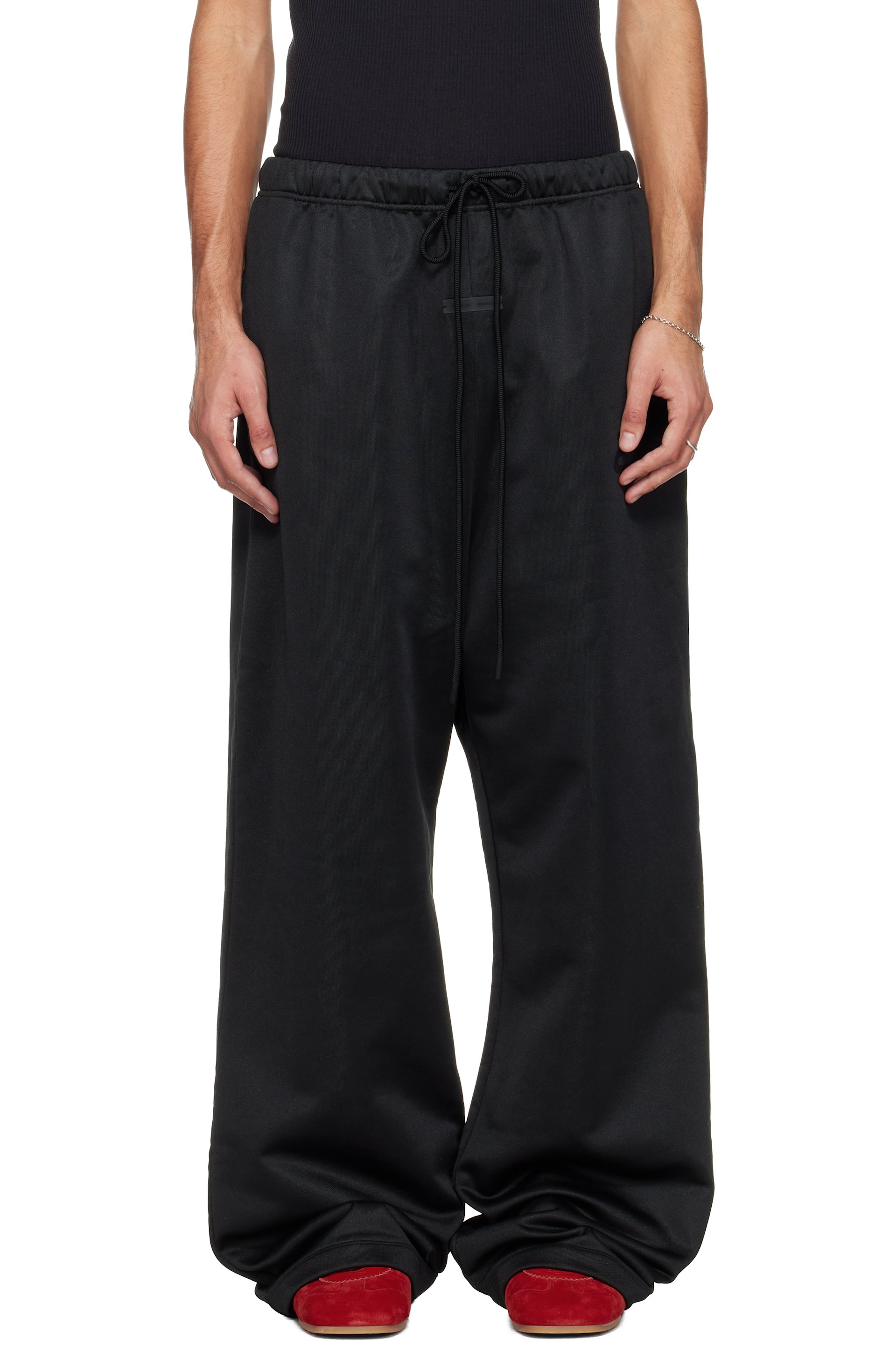 Fear of God ESSENTIALS - Black Holiday Satin Fleece Lounge Sweatpants