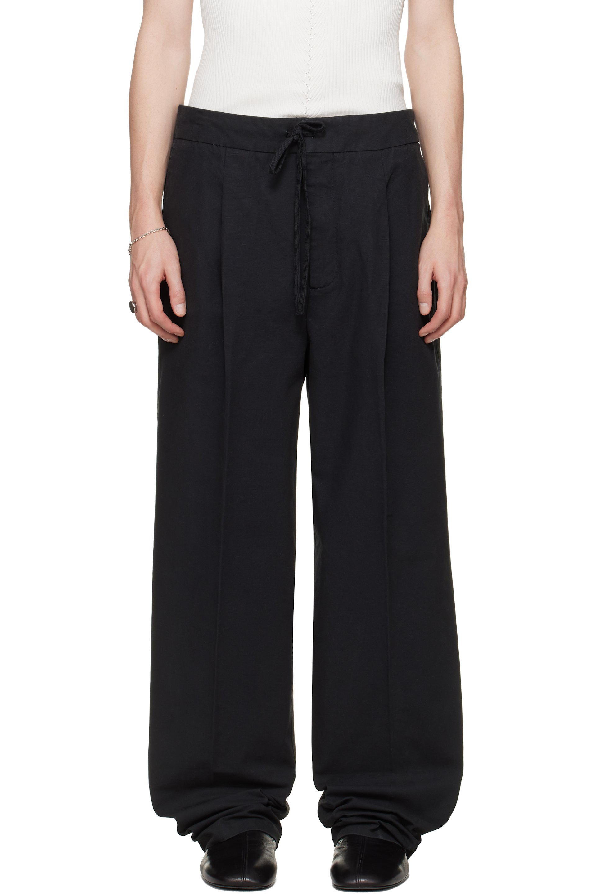 Fear of God ESSENTIALS - Black Pleat Front Trousers