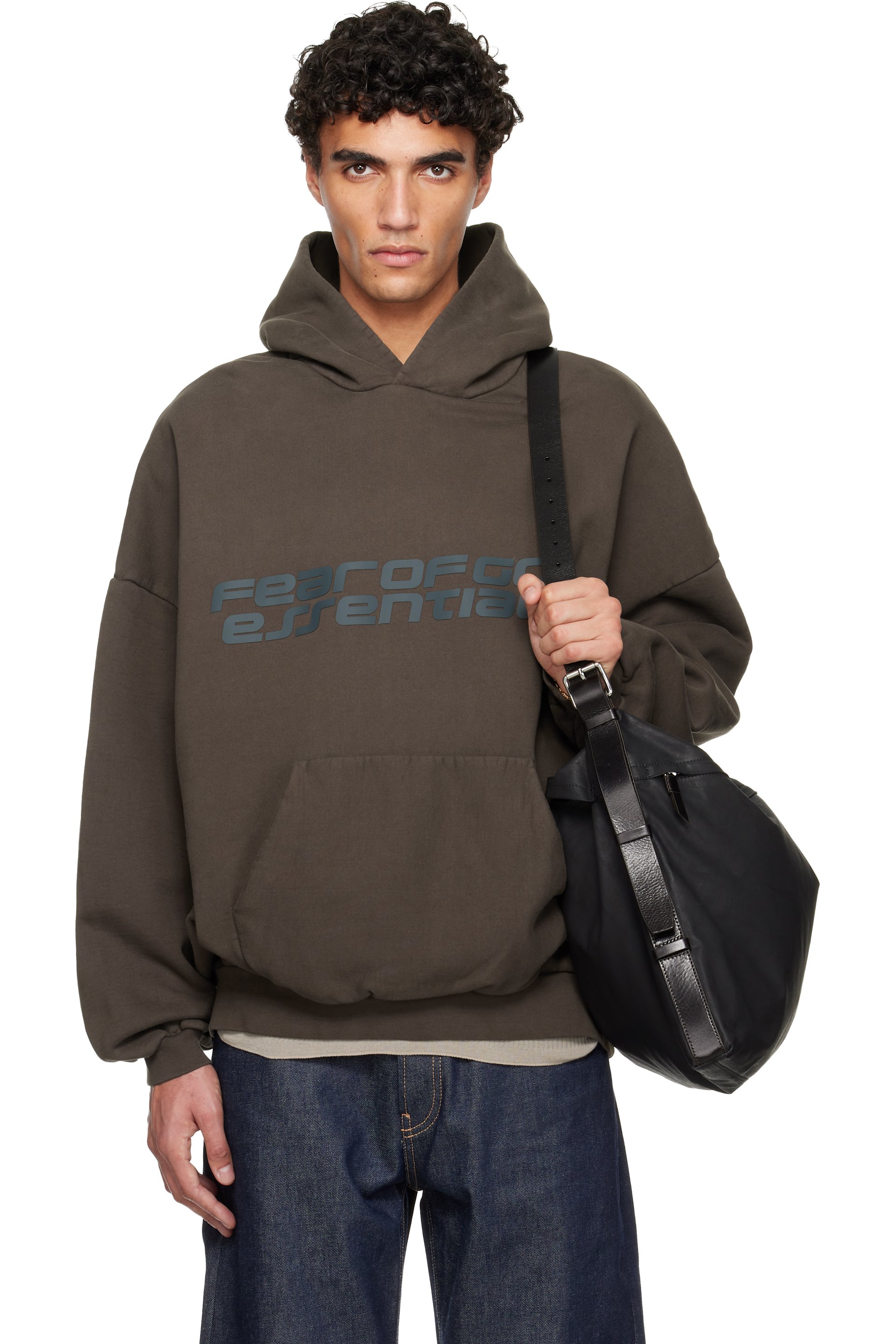 Fear of God ESSENTIALS - Brown Holiday Heavy Fleece 90s Hoodie