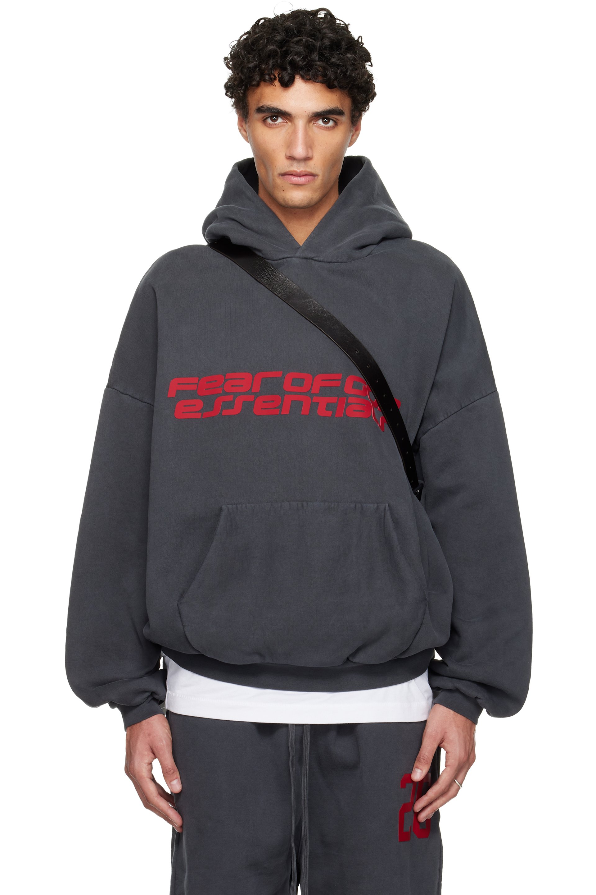 Fear of God ESSENTIALS - Gray Holiday Heavy Fleece 90s Hoodie