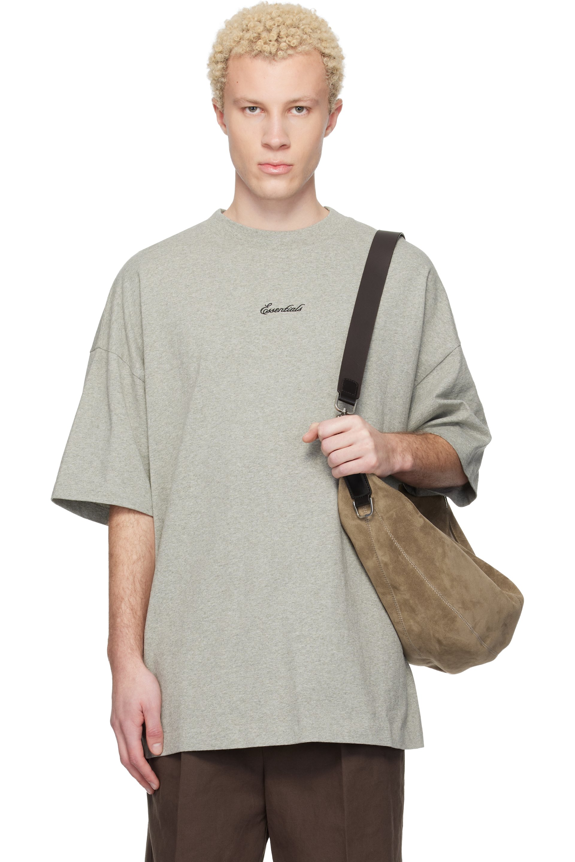 Fear of God ESSENTIALS - Gray Signature 90s Short Sleeve T-shirt